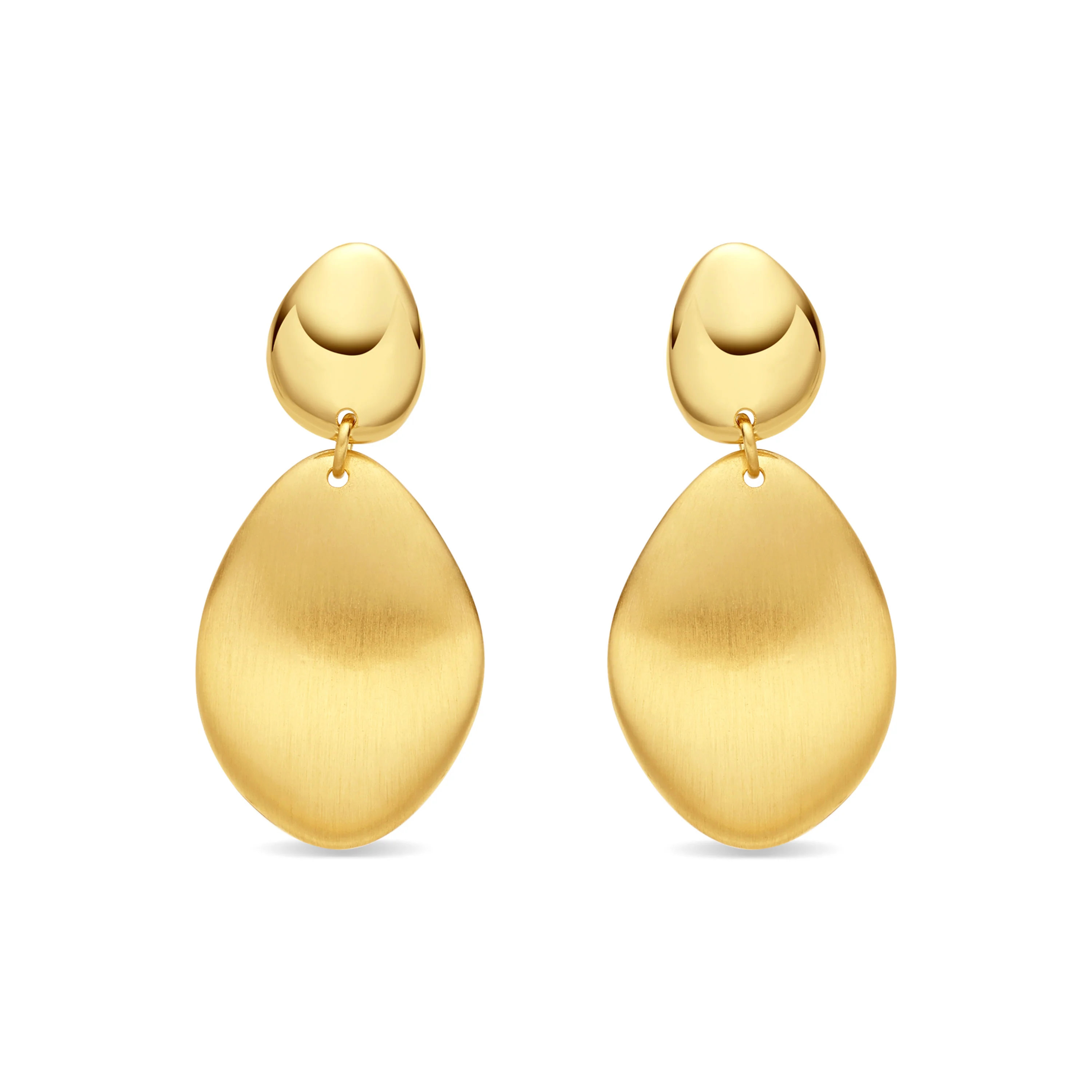 Pendientes acabado en oro amarillo de 18k - Biona