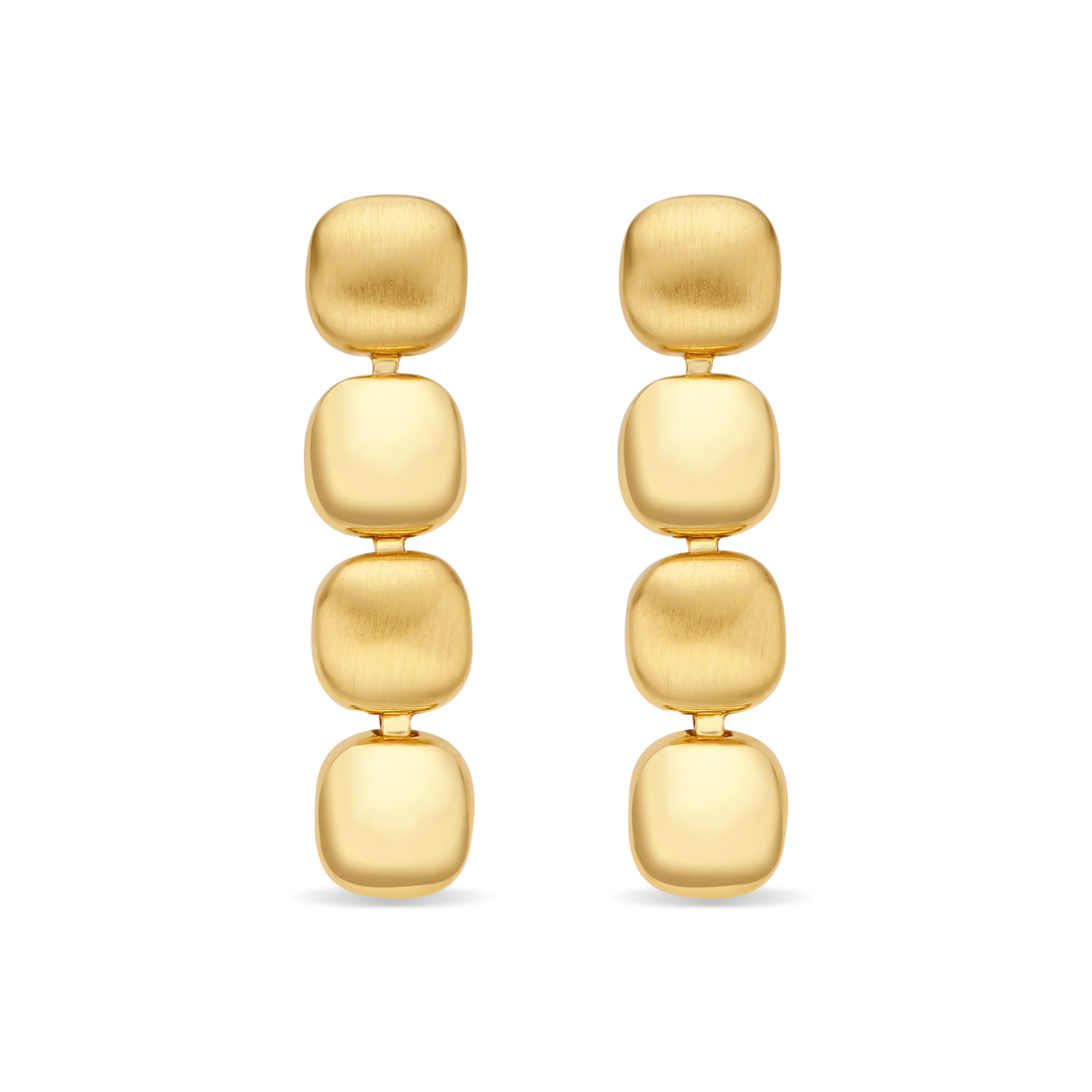 Pendientes acabado en oro amarillo de 18k - Edma