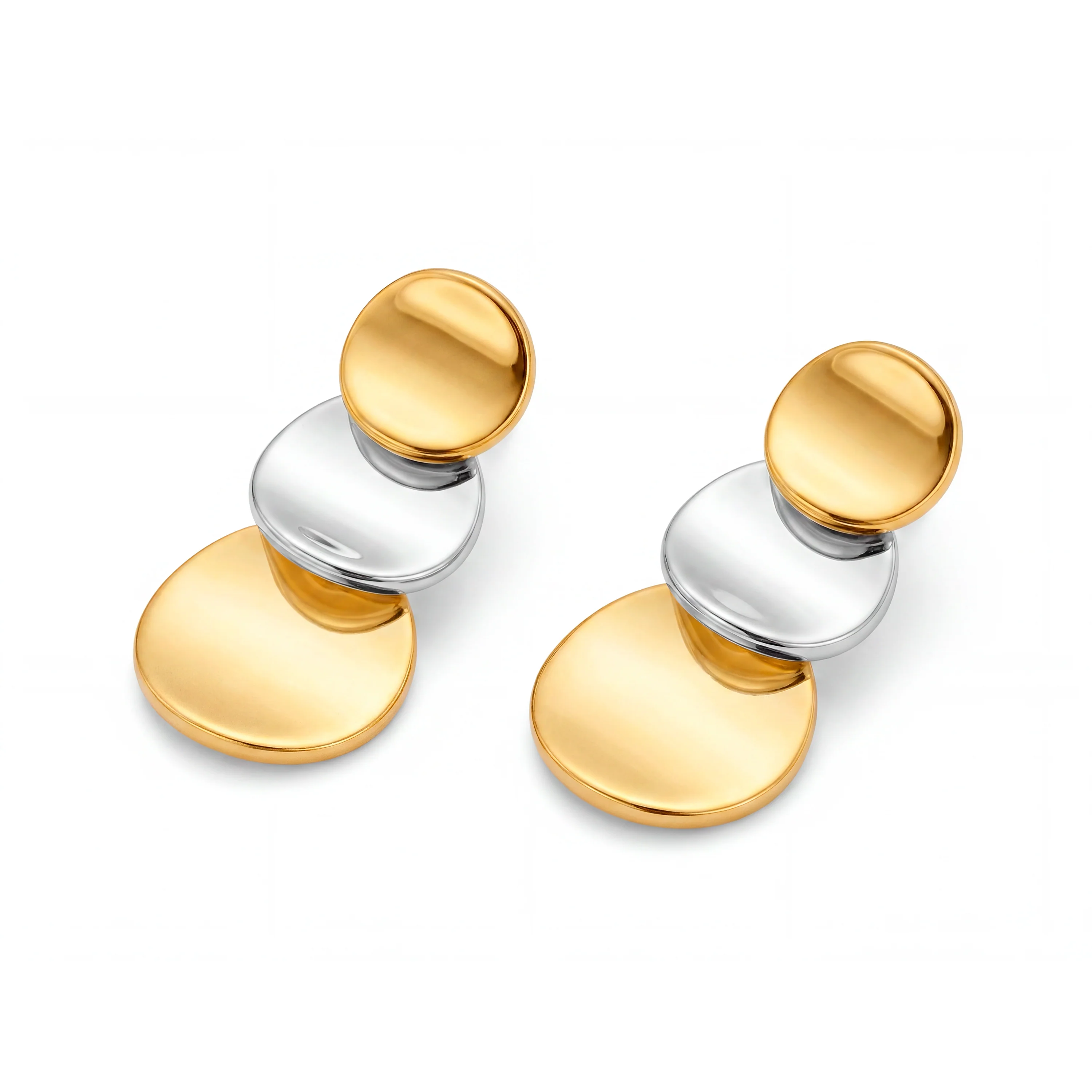 Pendientes acabado en oro amarillo de 18k - Nahab - Image 5