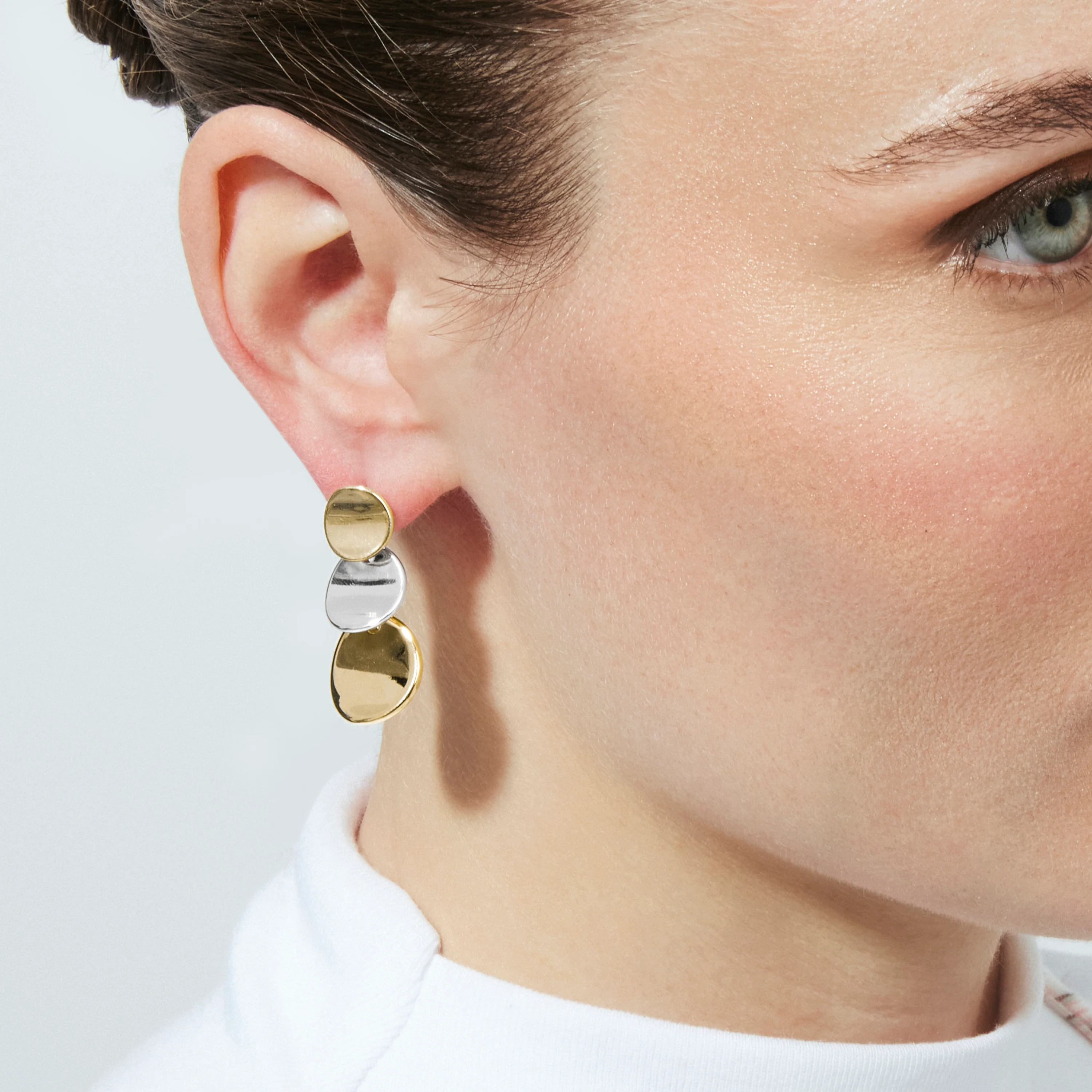 Pendientes acabado en oro amarillo de 18k - Nahab - Image 6