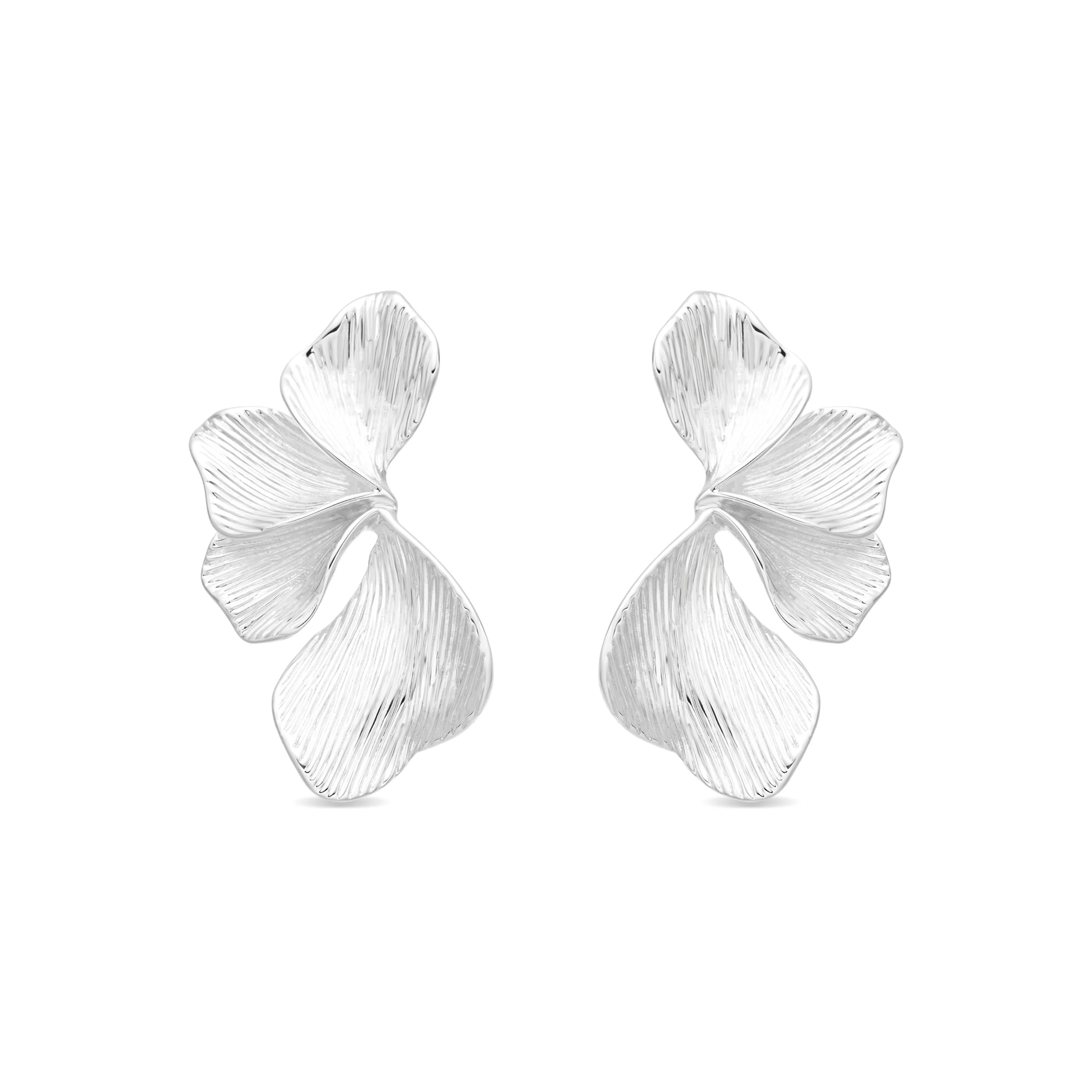 Pendientes Acabado En Plata - Leyel