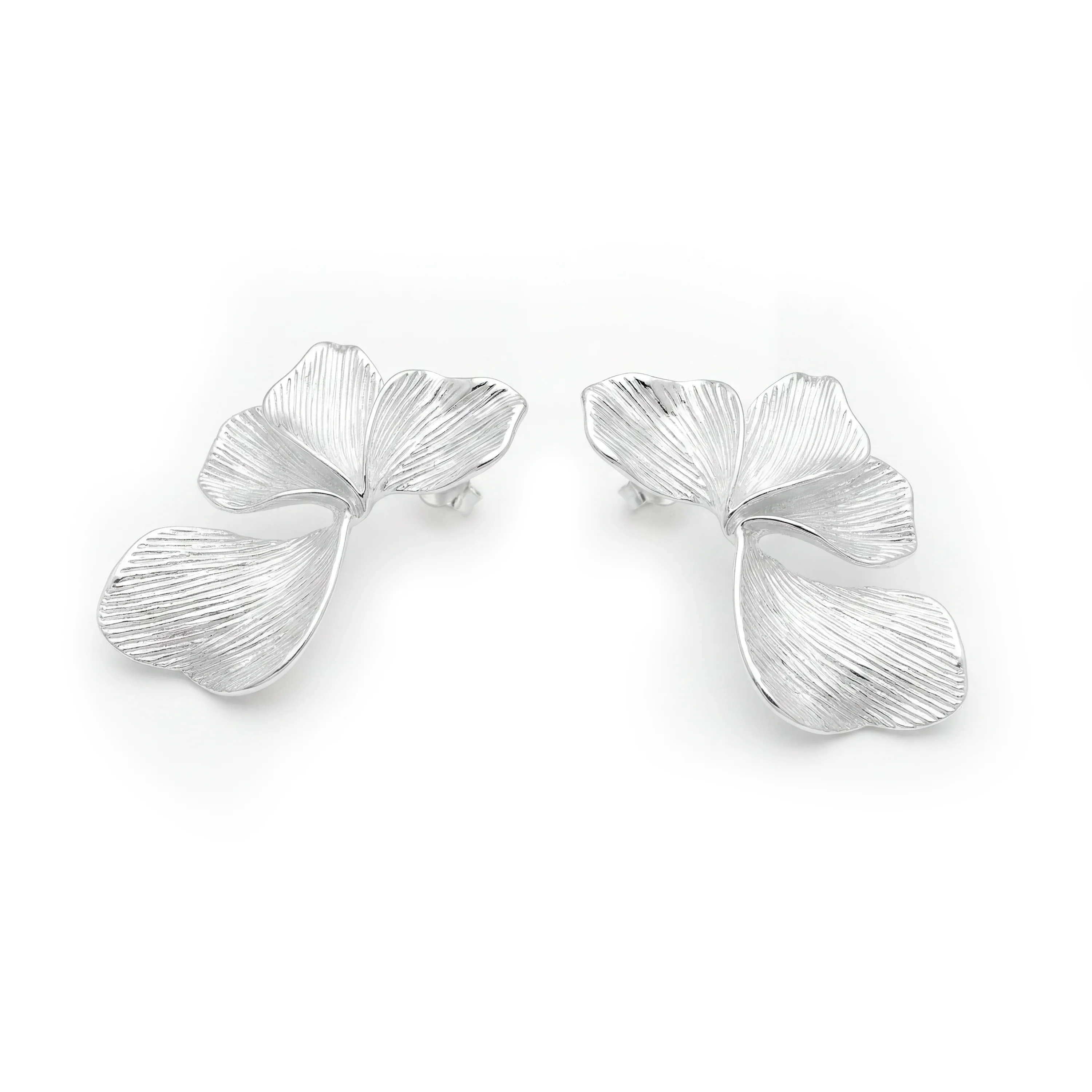 Pendientes Acabado En Plata - Leyel - Image 5