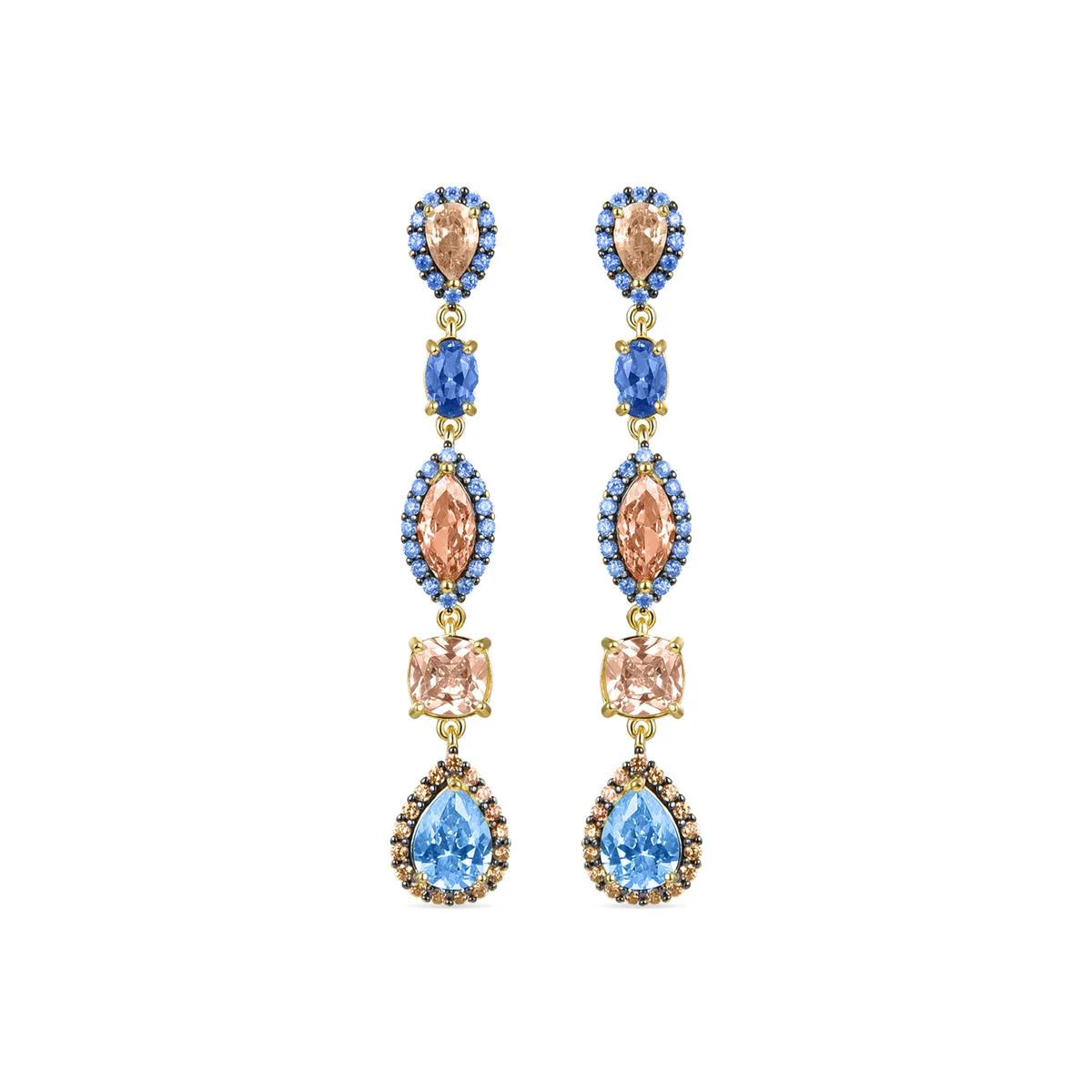 Pendientes Adnaw Plata De Ley 925 - Adnaw MULTICOLOR