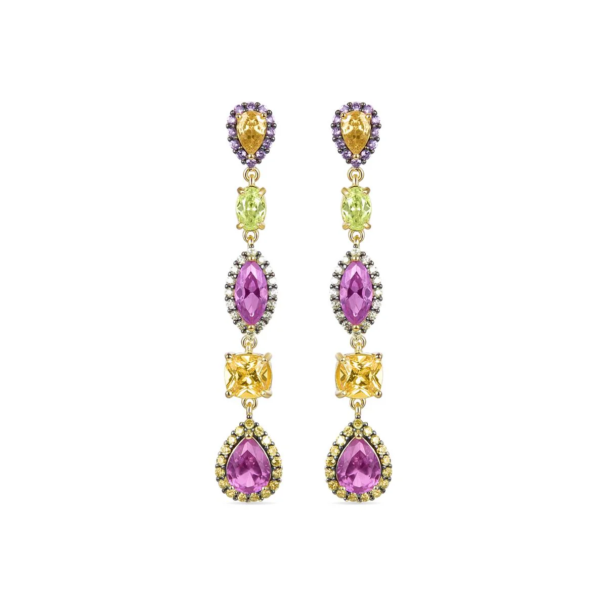 Pendientes Adnaw Plata De Ley 925 - Adnaw MULTICOLOR