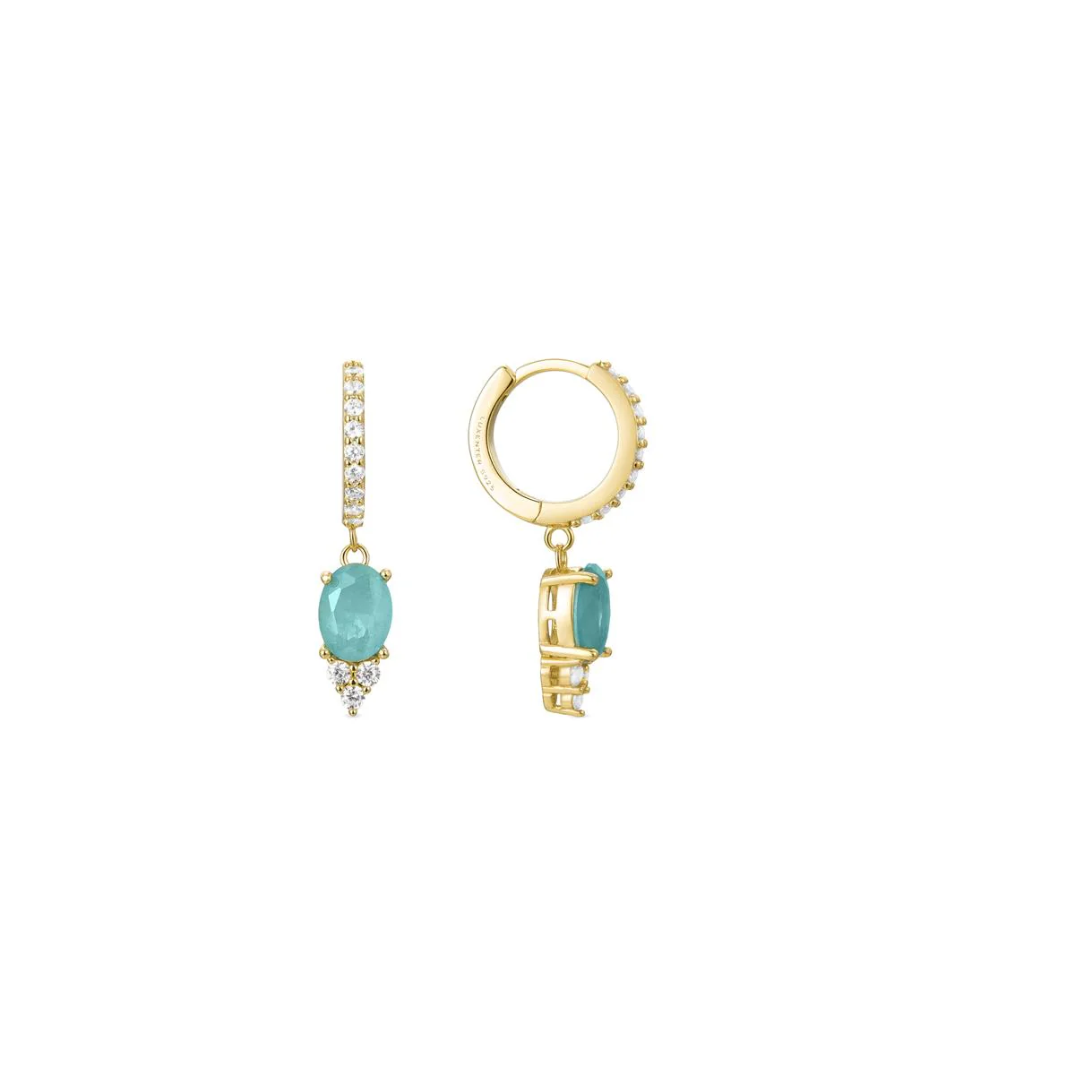 Pendientes Aeth Plata De Ley 925 - Aeth VERDE