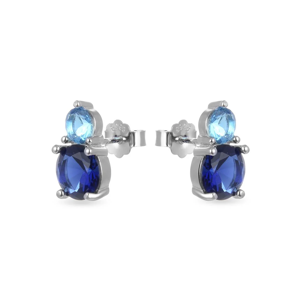 Pendientes Ahze Plata De Ley 925 - Ahze AZUL - Image 2