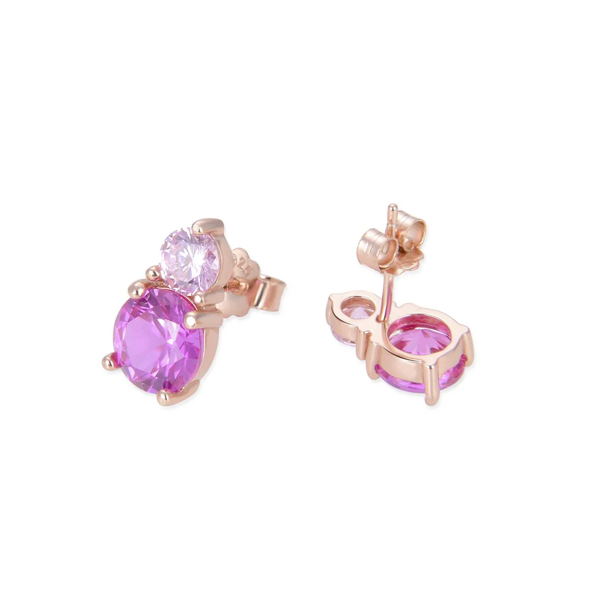 Pendientes Ahze Plata De Ley 925 - Ahze ROSA - Image 3