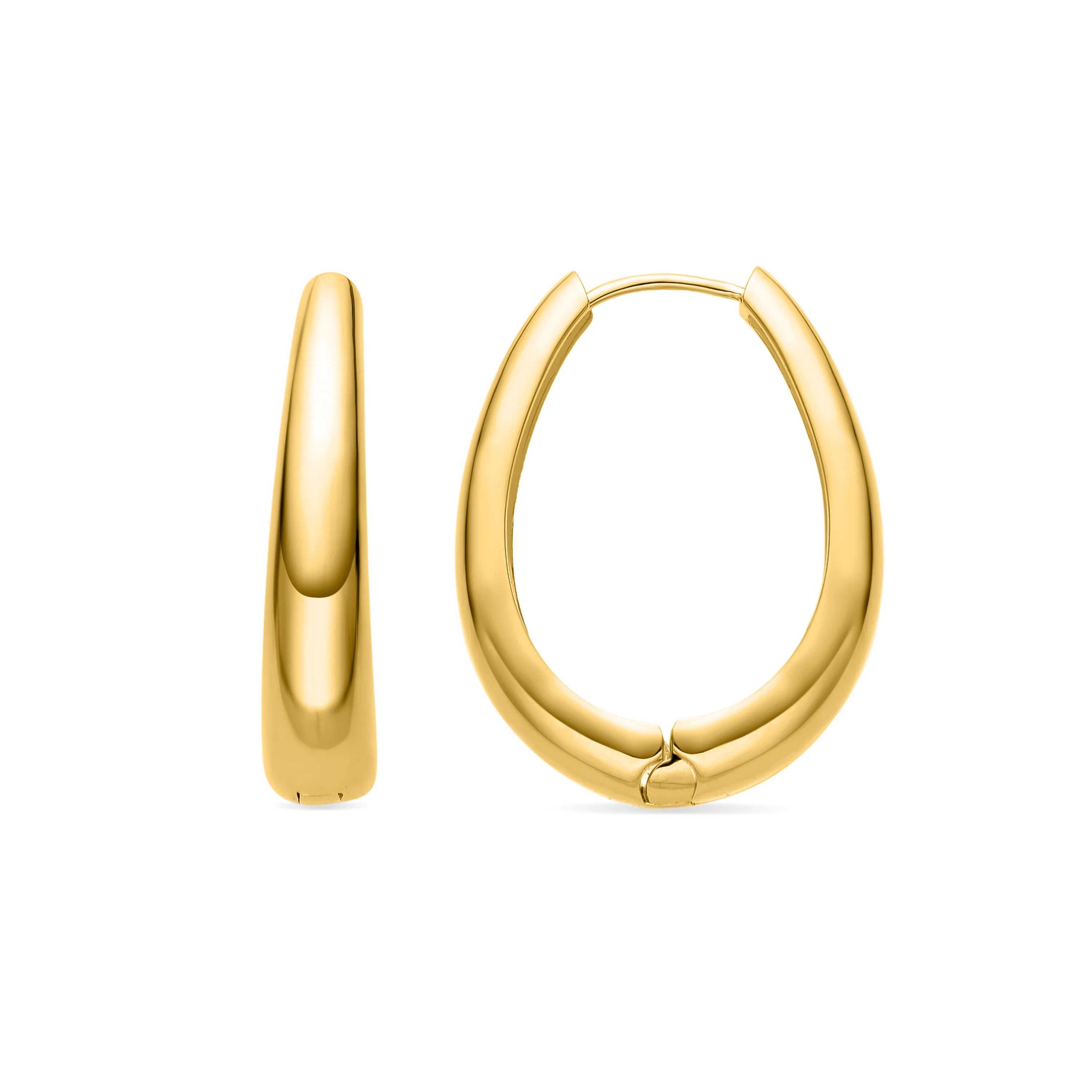 Pendientes de 31mm de diámetro acabado Oro Amarillo 18K - Aima