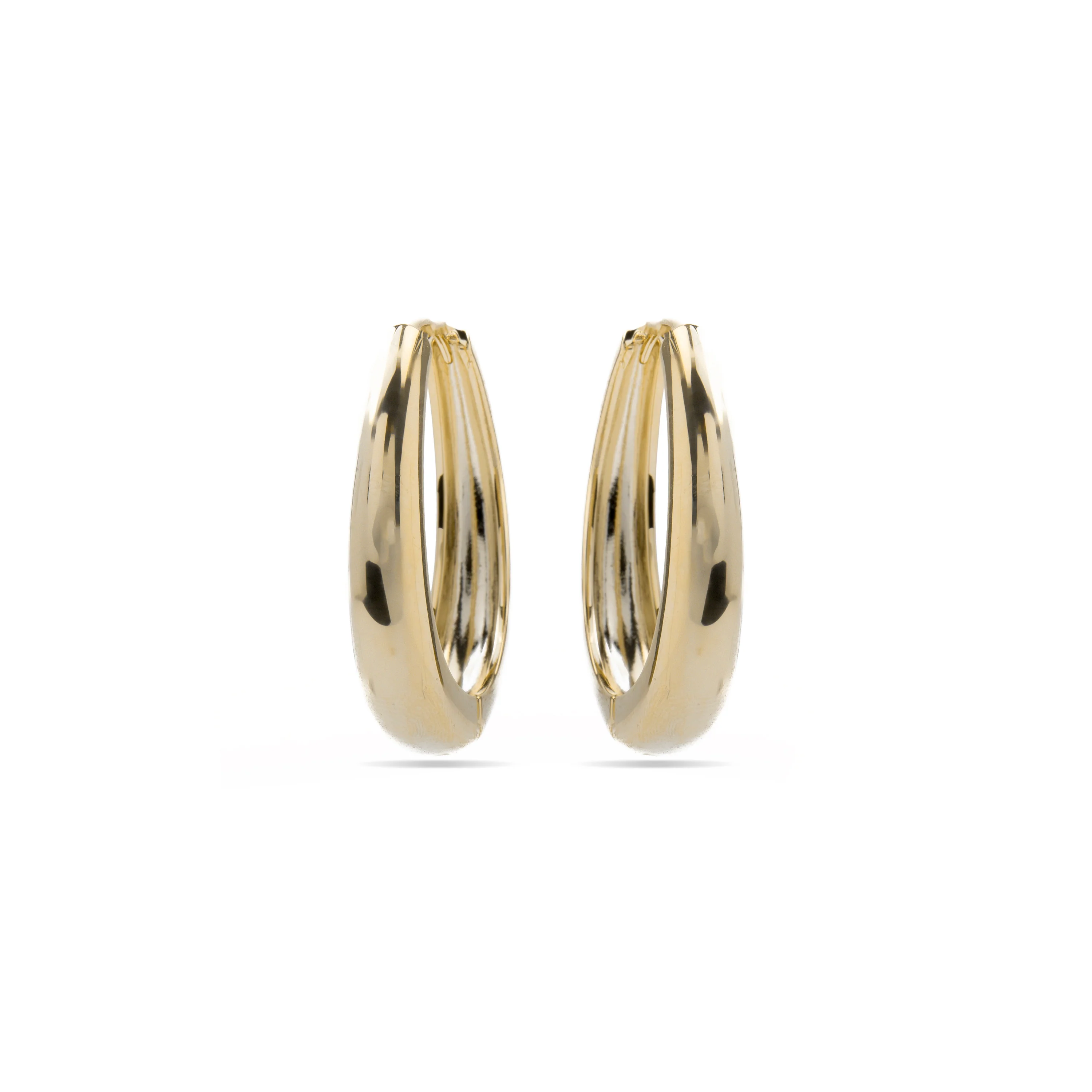 Pendientes de 31mm de diámetro acabado Oro Amarillo 18K - Aima - Image 3