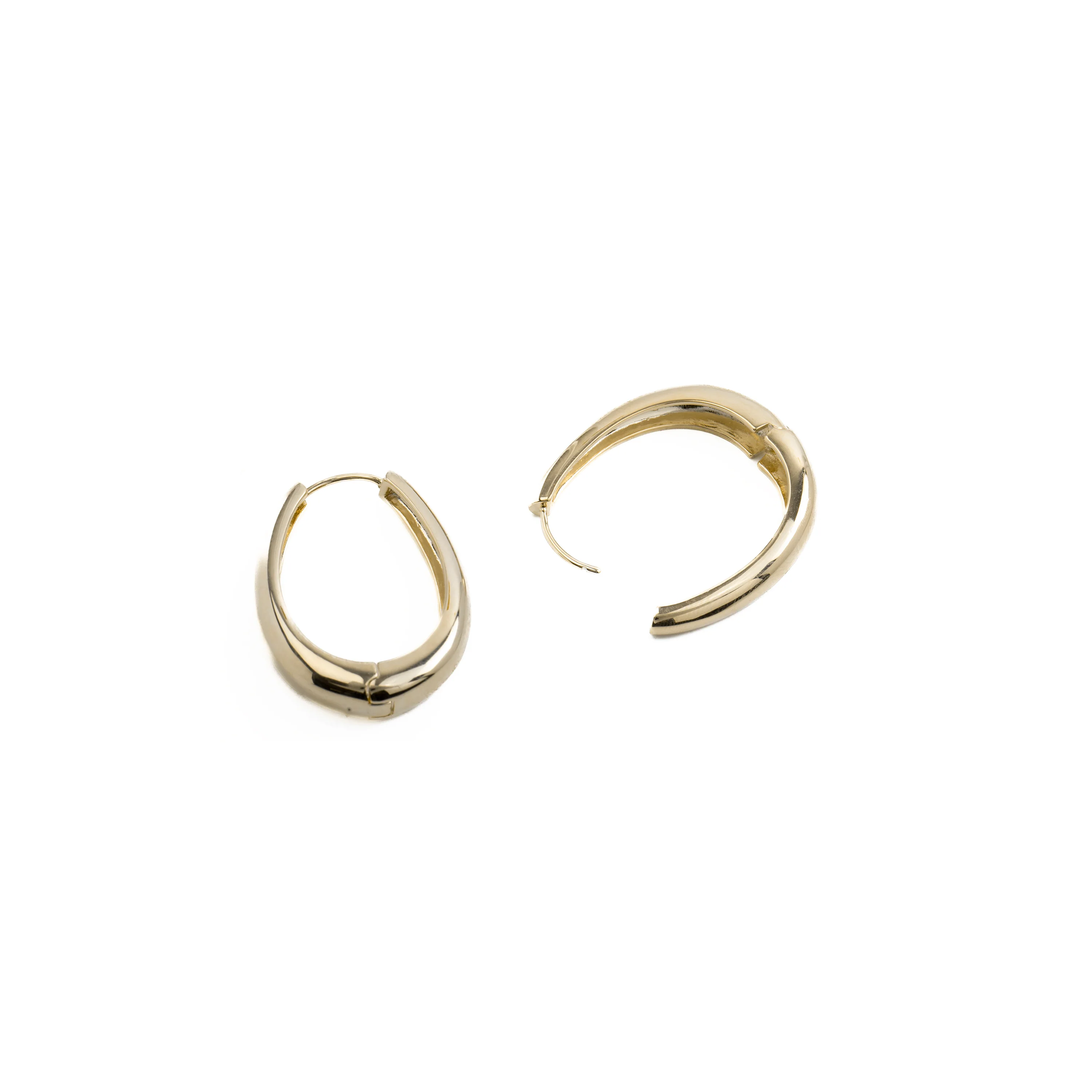 Pendientes de 31mm de diámetro acabado Oro Amarillo 18K - Aima - Image 5