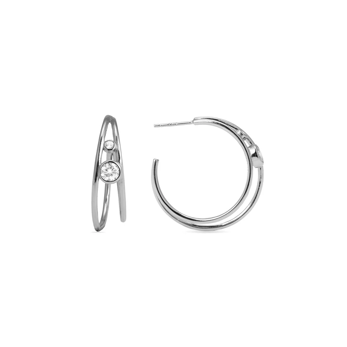 Pendientes Aiss Plata De Ley 925 - Aiss BLANCO