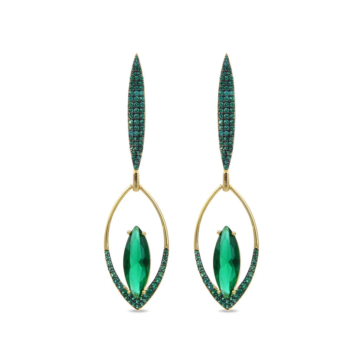 Pendientes Alcipon Plata De Ley 925 - Alcipon VERDE