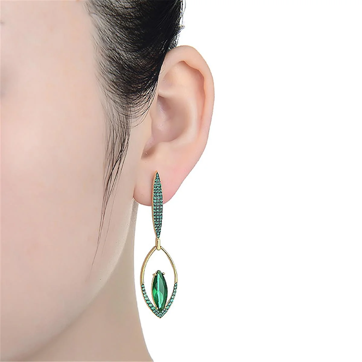 Pendientes Alcipon Plata De Ley 925 - Alcipon VERDE - Image 2