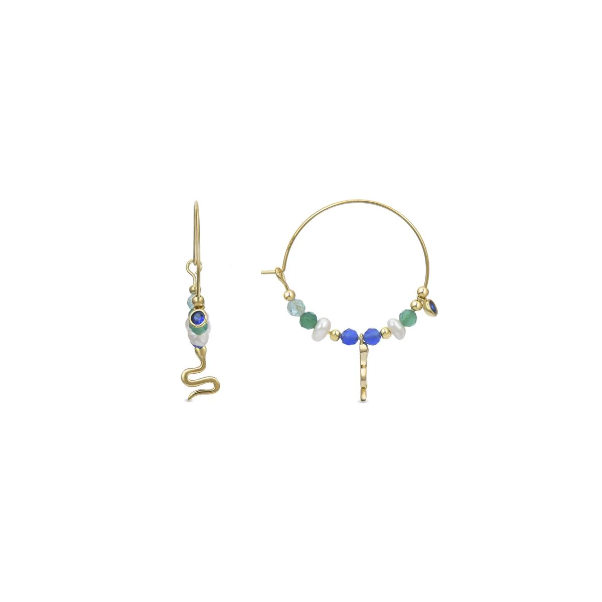 Pendientes Amaal Plata De Ley 925 - Amaal MULTICOLOR