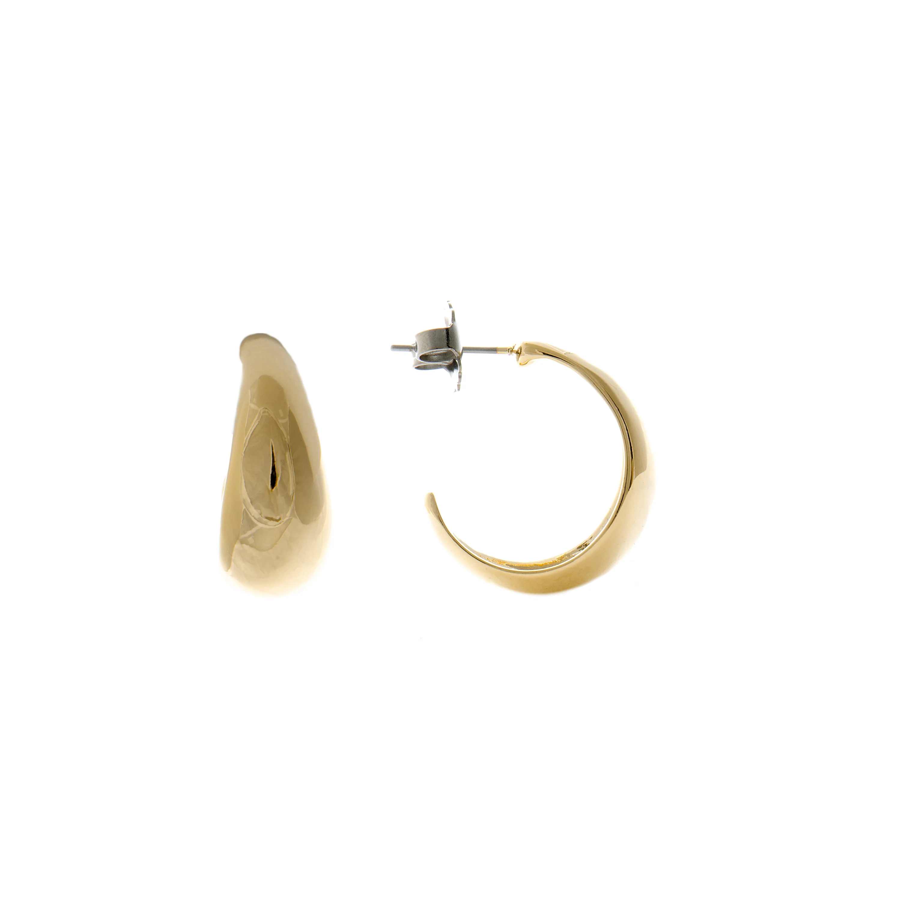 Pendientes de 19mm de diámetro acabado Oro Amarillo de 18K - Ami