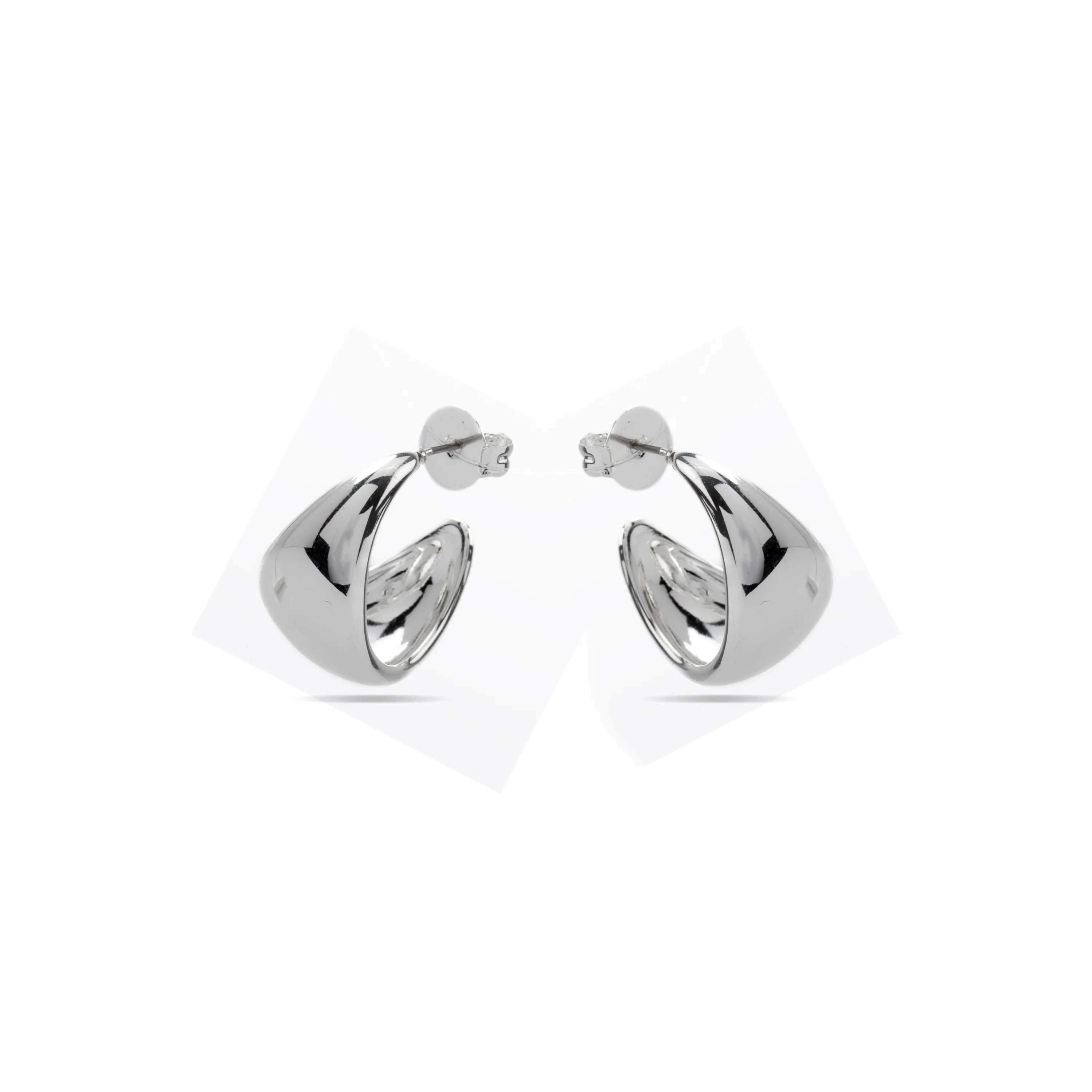 Pendientes acabados en rodio - Ami - Image 3