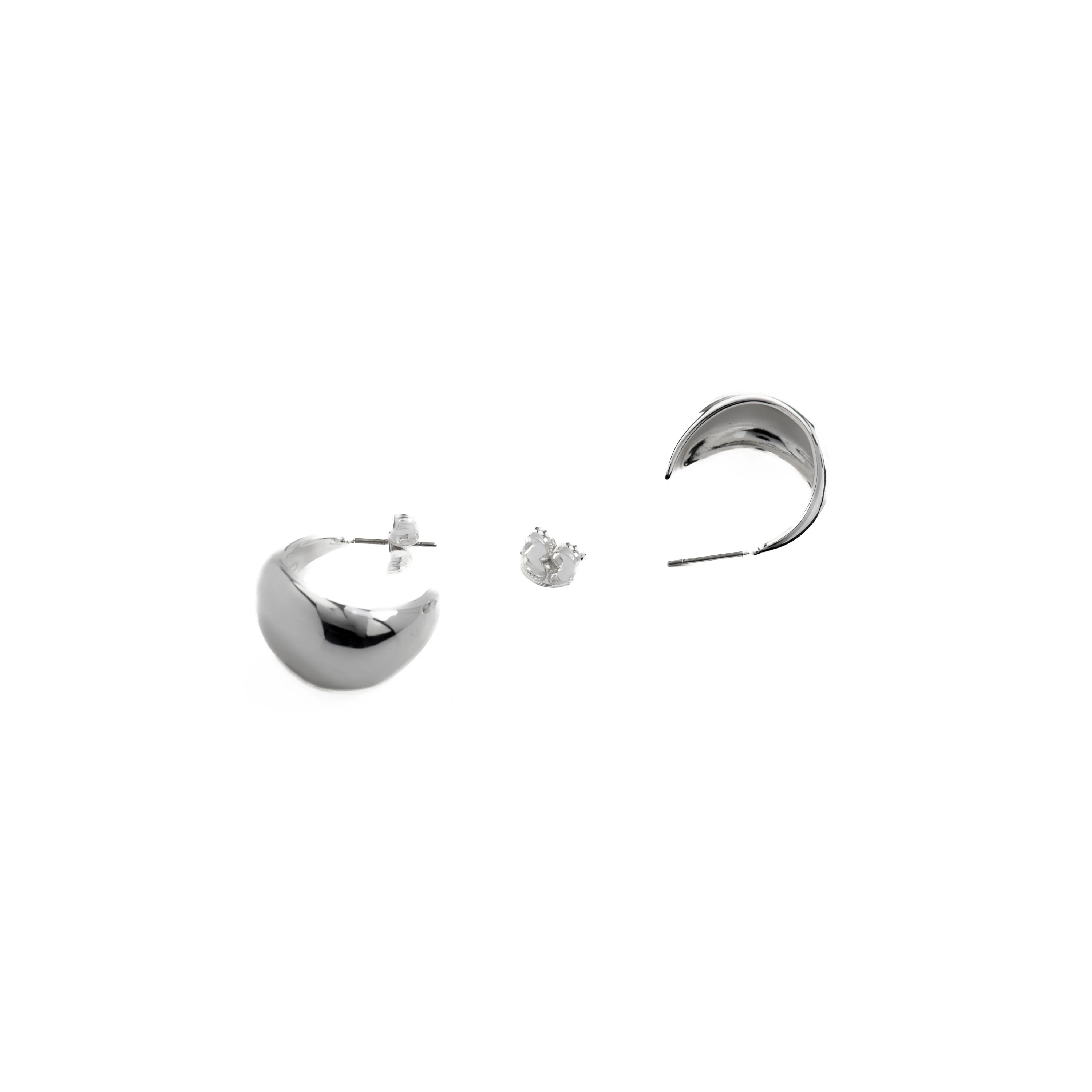 Pendientes acabados en rodio - Ami - Image 5