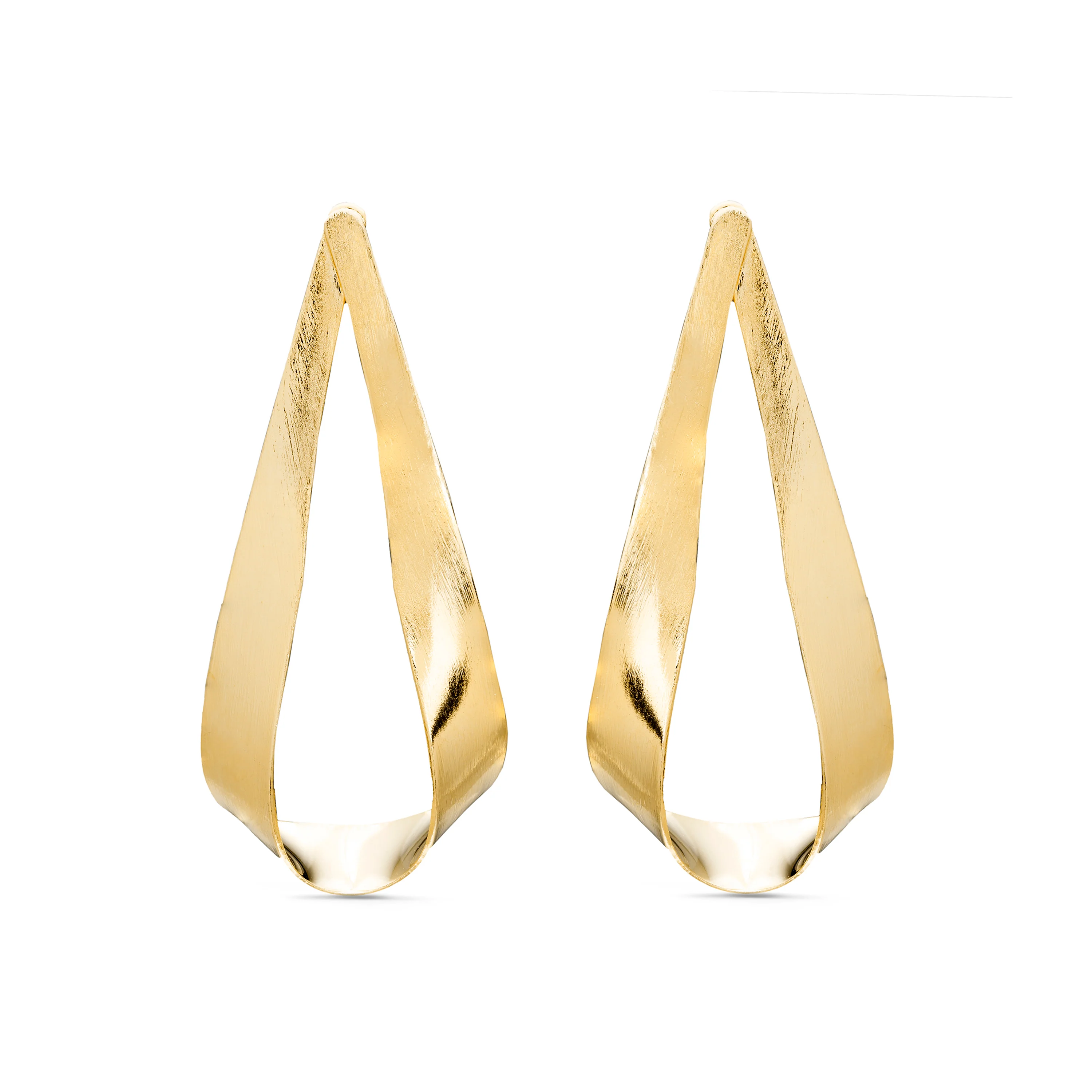 Pendientes acabados en oro amarillo 18K - Anaot