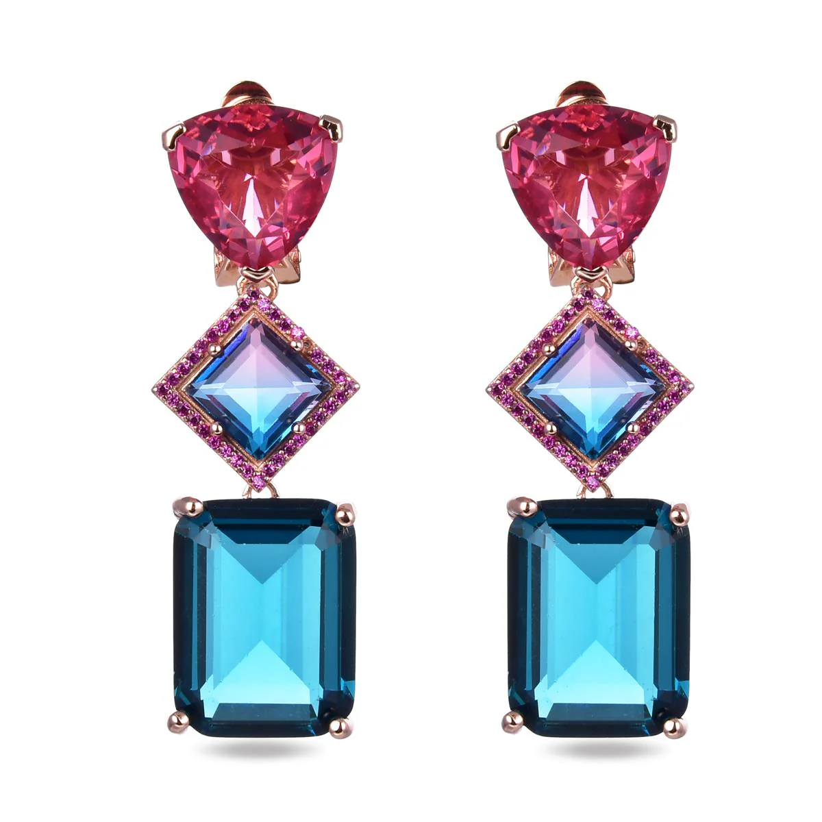 Pendientes Anfis Plata De Ley 925 - Anfis MULTICOLOR