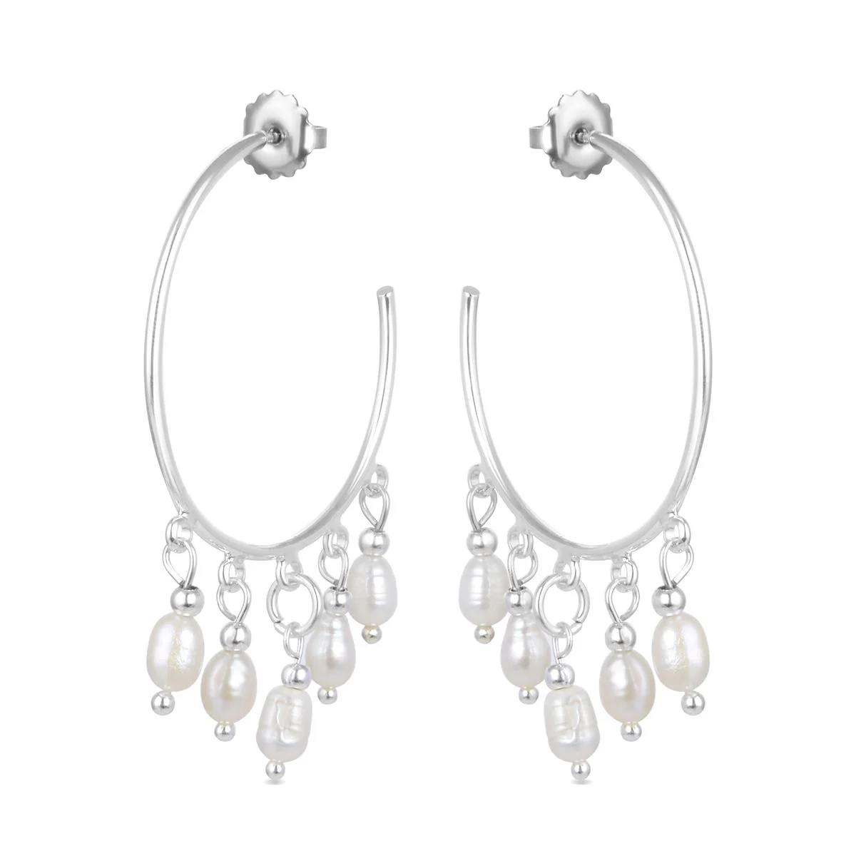 Pendientes Ankrom acabado en Rodio - Ankrom BLANCO - Image 2