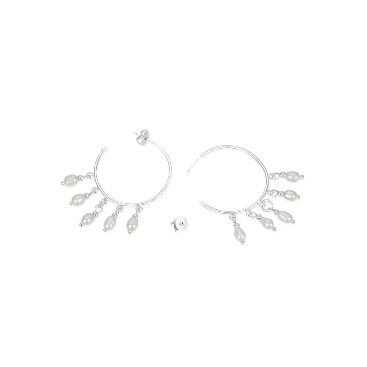 Pendientes Ankrom acabado en Rodio - Ankrom BLANCO - Image 3