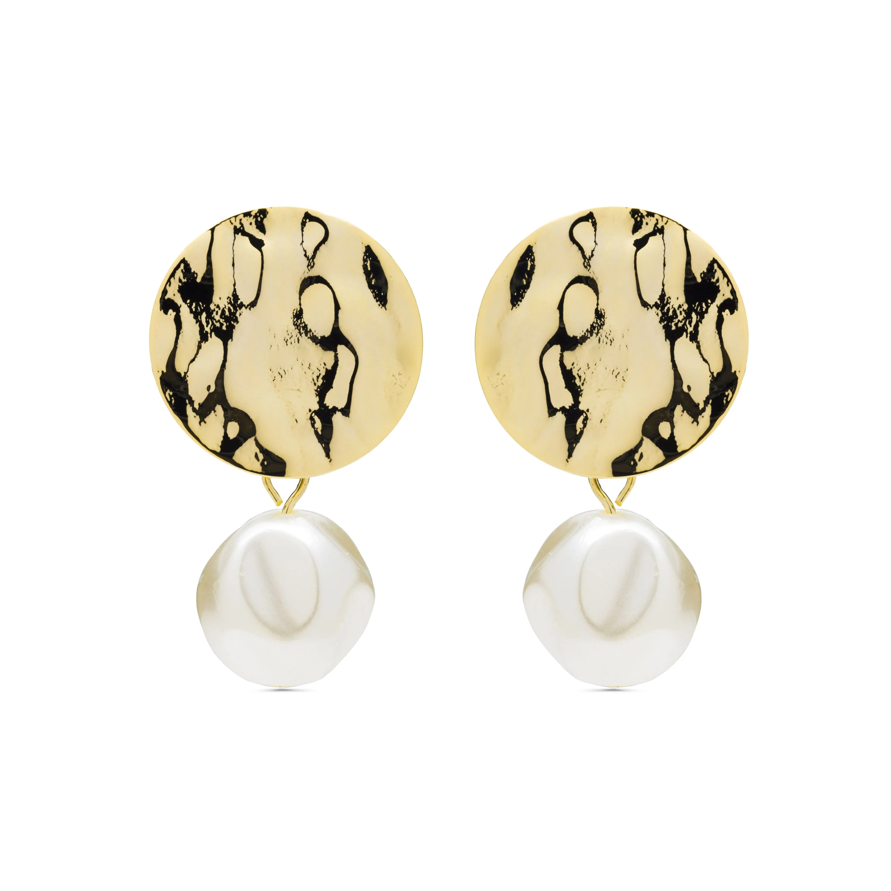 Pendientes acabados en oro amarillo 18K - Anndas