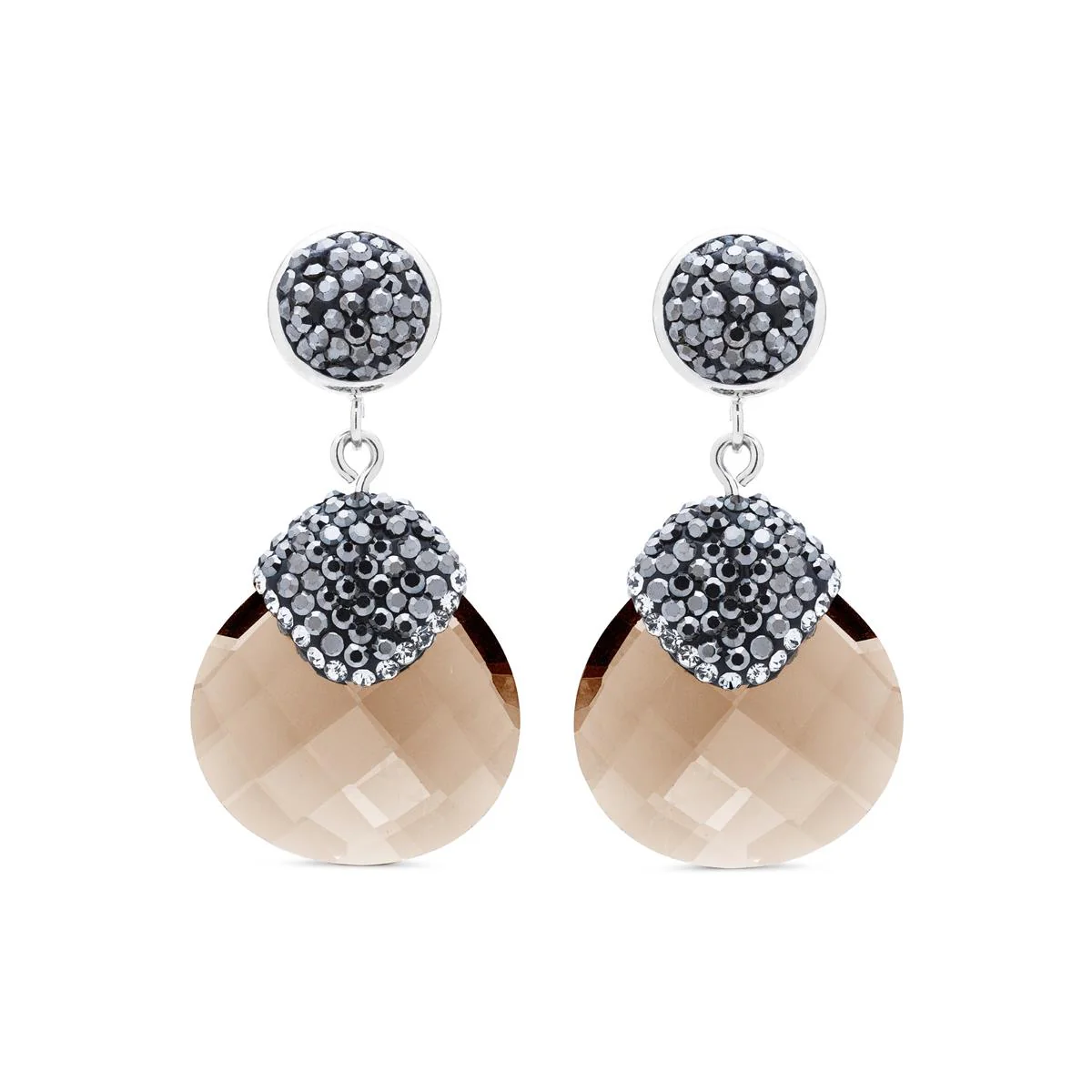Pendientes Annhelm acabado en Rodio - Annhelm GRIS