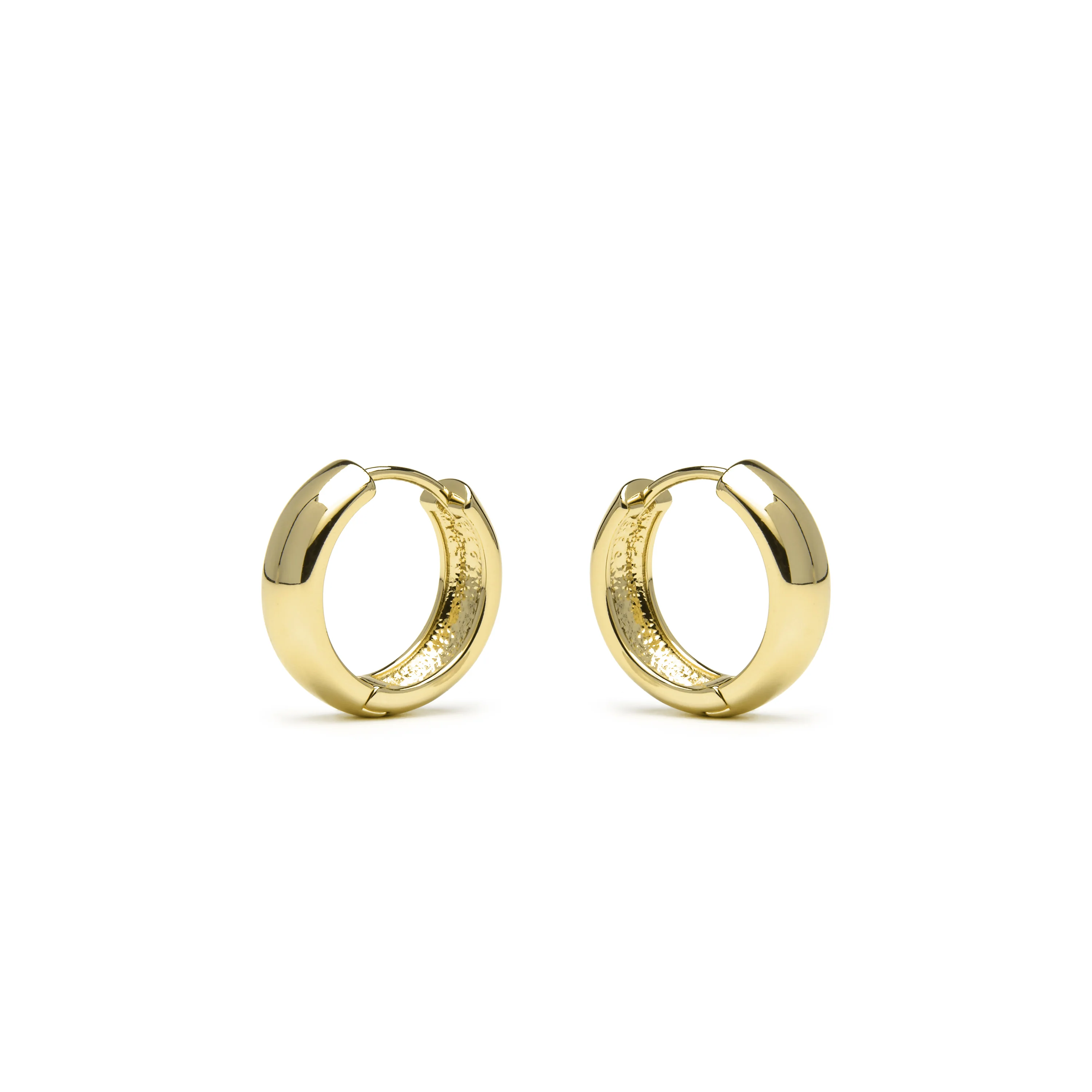 Pendientes de 16mm de diámetro acabado Oro Amarillo de 18k - Apruk - Image 3