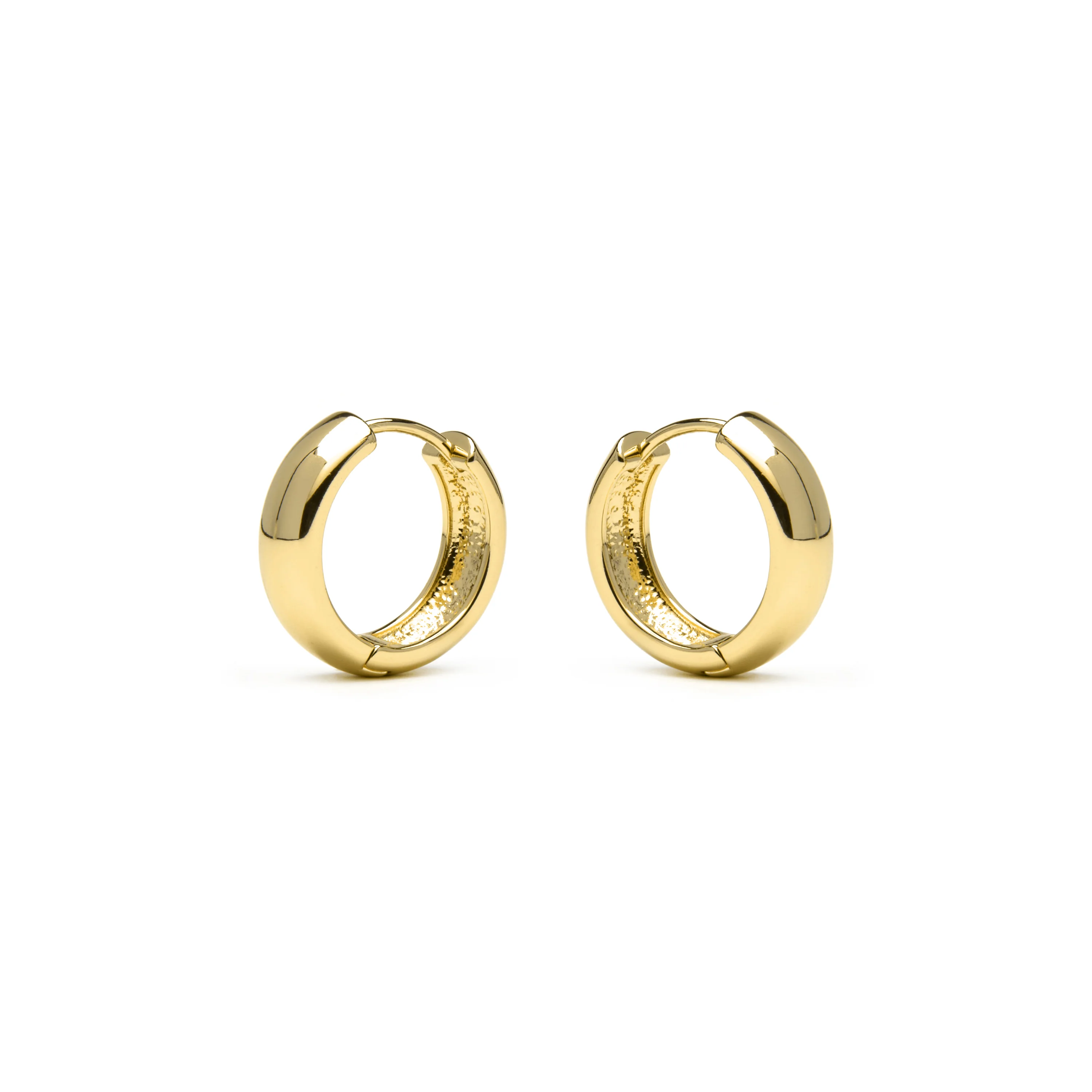 Pendientes de 22mm de diámetro acabado oro Amarillo de 18k - Apruk - Image 3