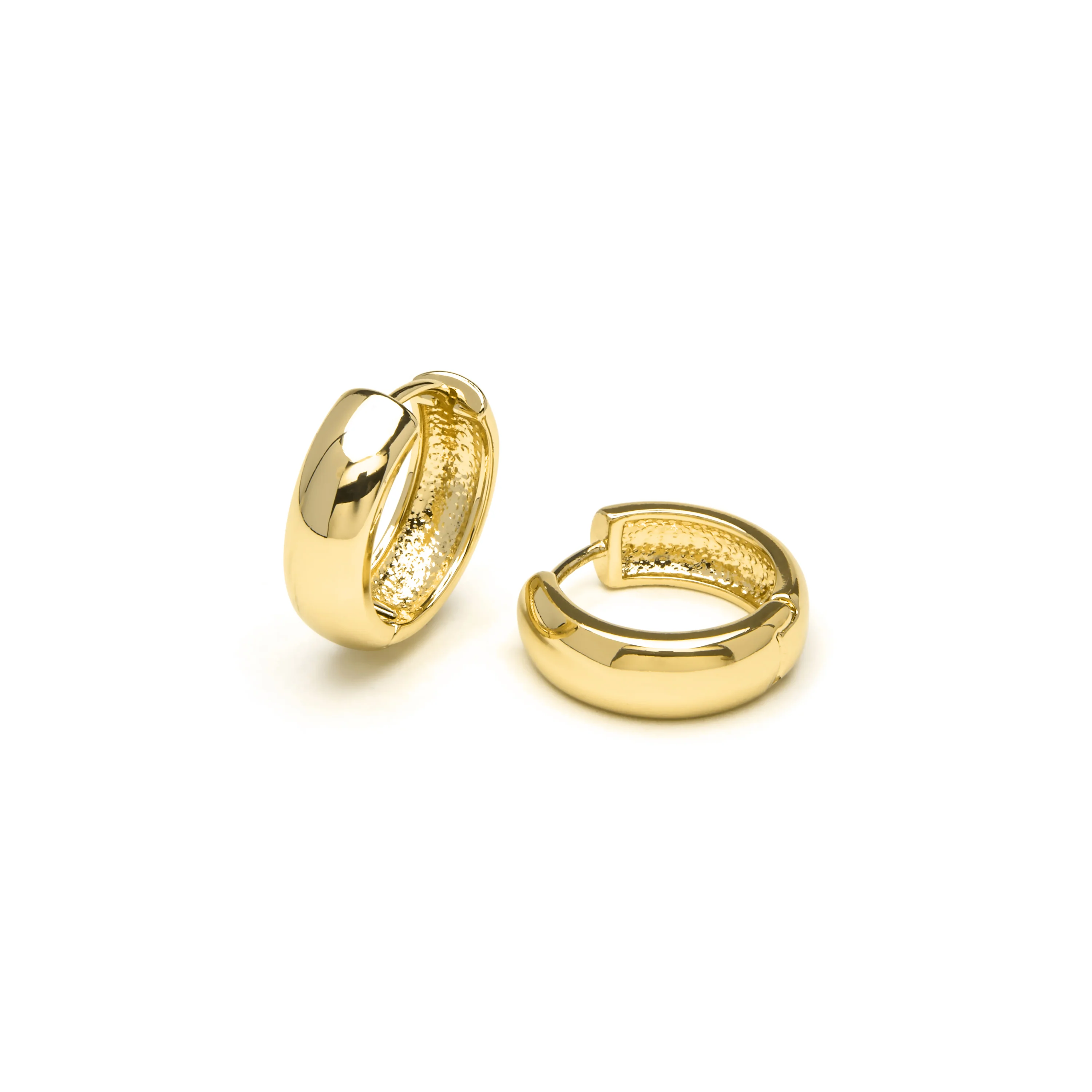 Pendientes de 22mm de diámetro acabado oro Amarillo de 18k - Apruk - Image 5