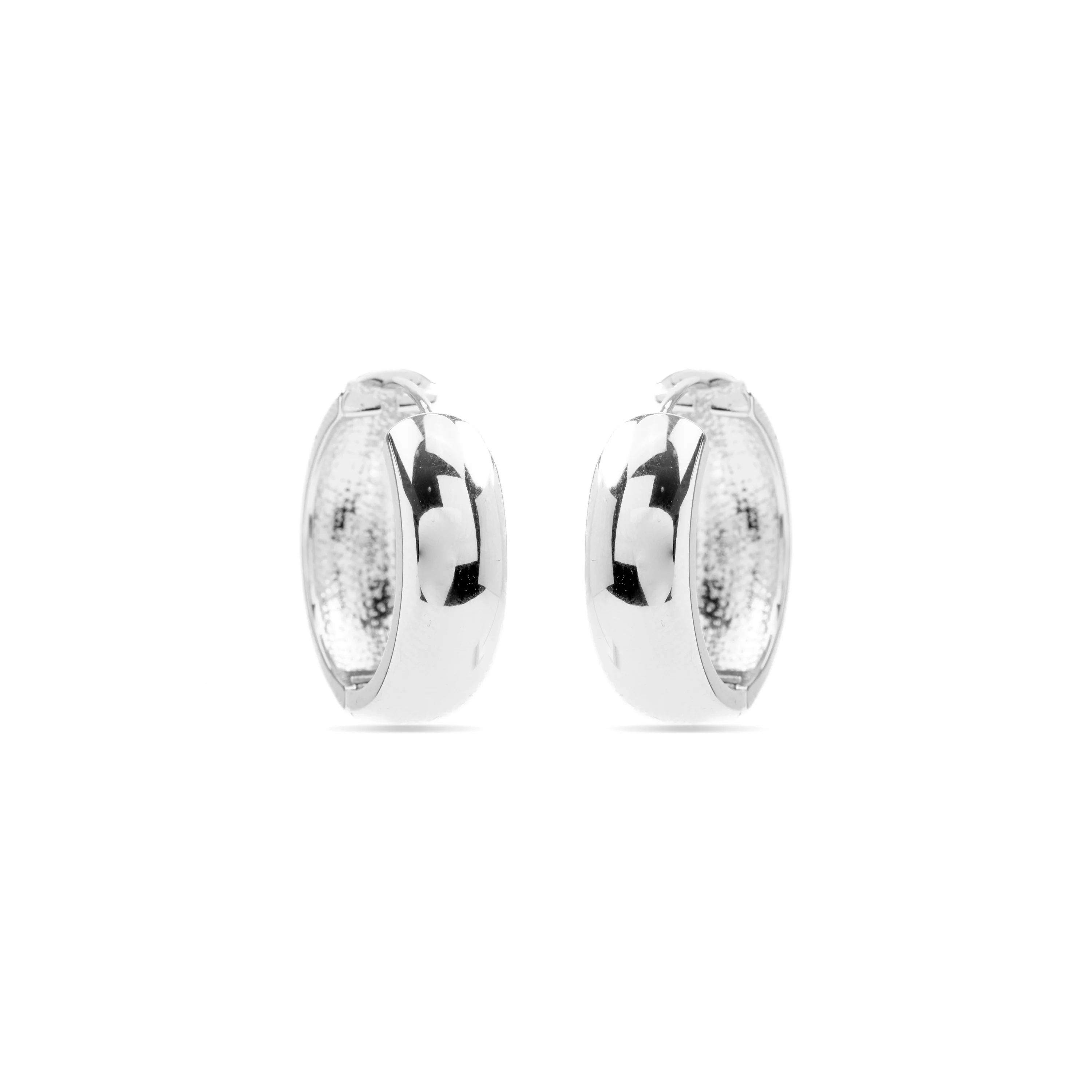 Pendientes de 18mm de diámetro  acabados en rodio - Apruk - Image 3