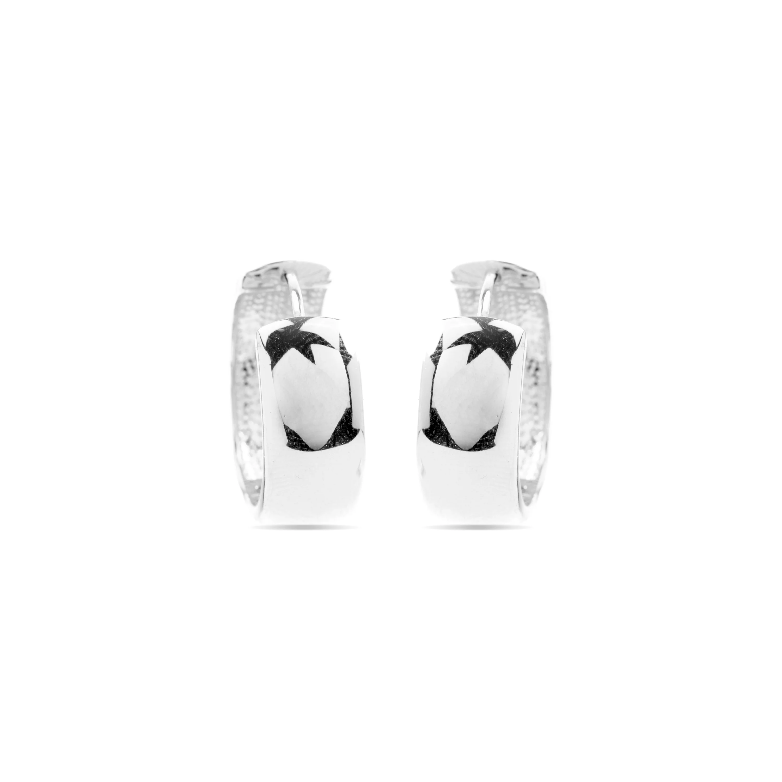Pendientes de 22mm de diámetro acabados en rodio - Apruk - Image 3