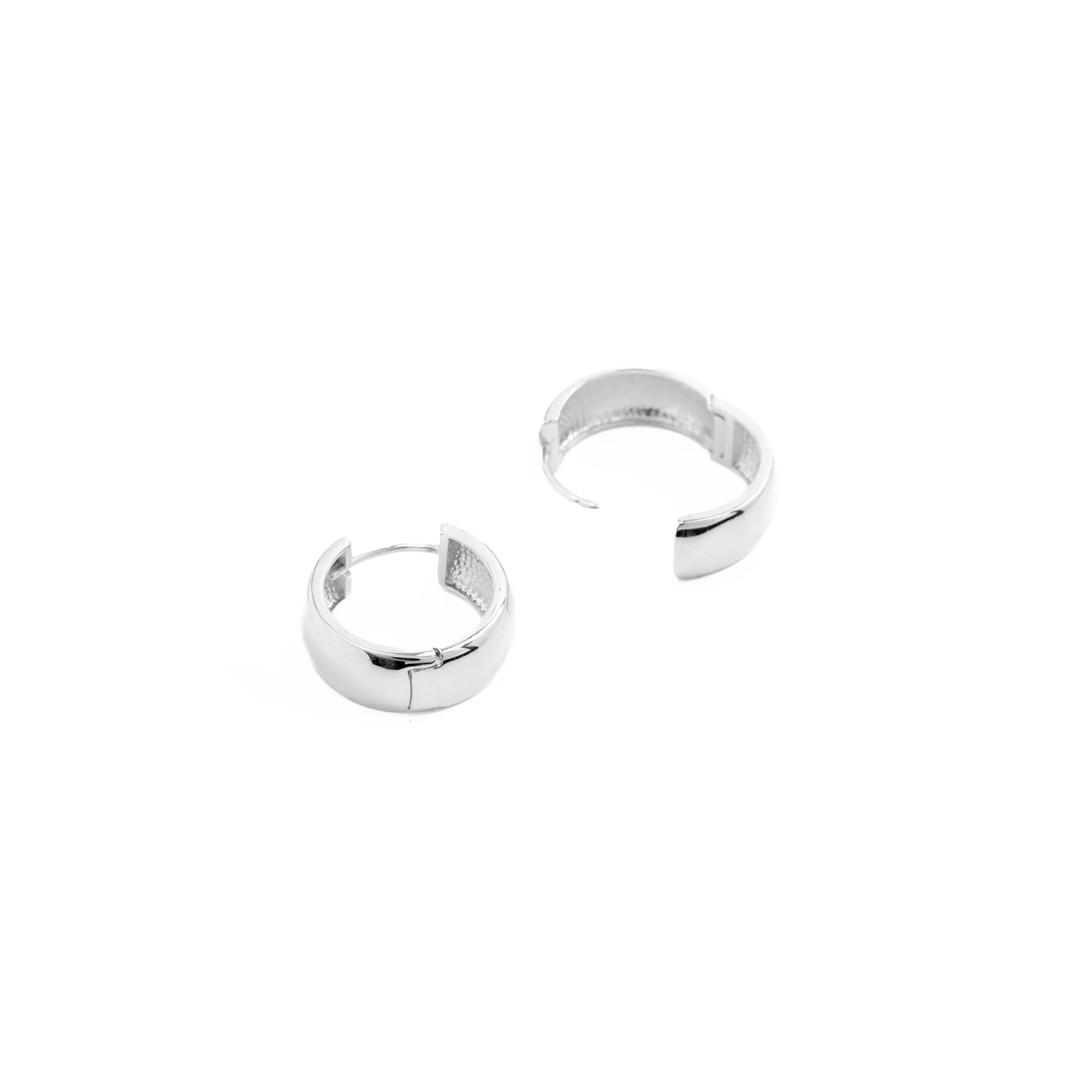 Pendientes de 22mm de diámetro acabados en rodio - Apruk - Image 5