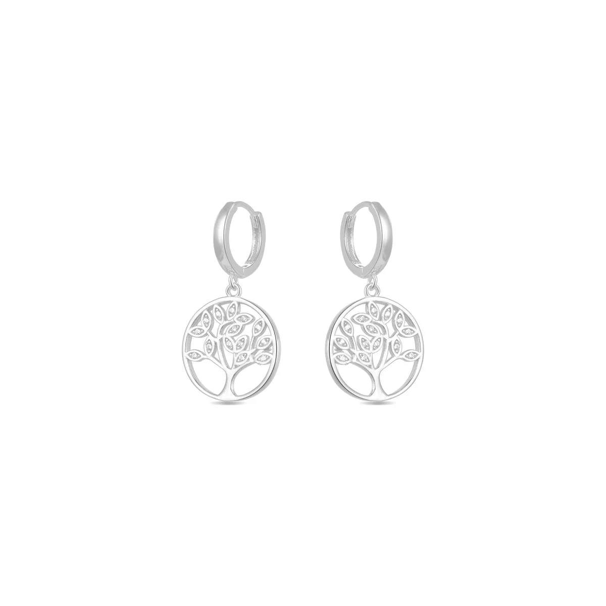Pendientes Arbol Vida Plata De Ley 925 - Arbol Vida BLANCO - Image 2