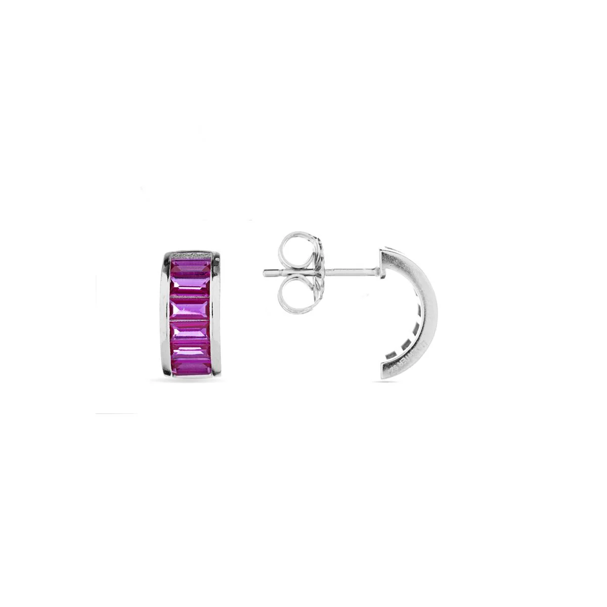 Pendientes Ardren plata y Rubi Cz - Ardren ROJO