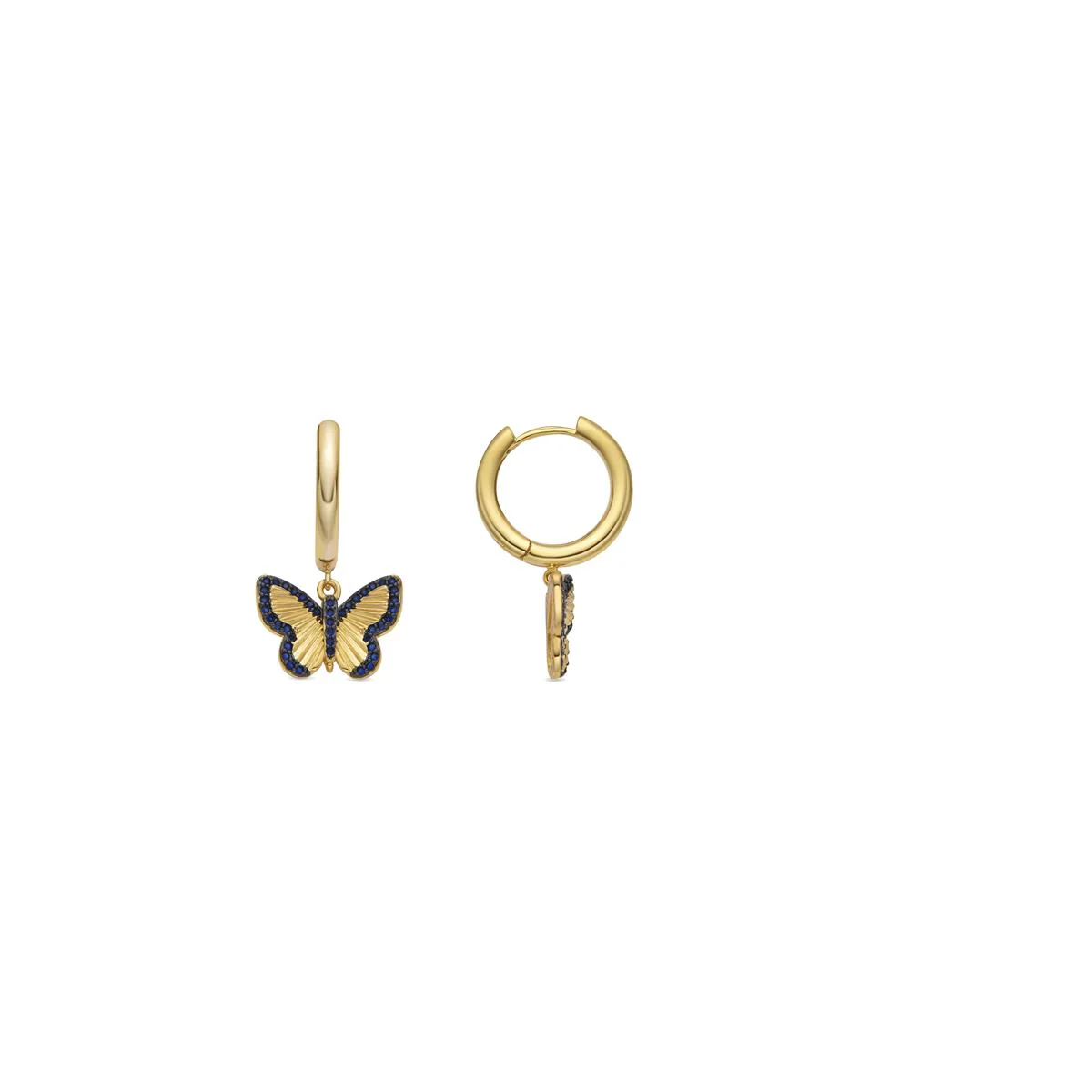 Pendientes Arru acabado oro 18k - Arru AZUL