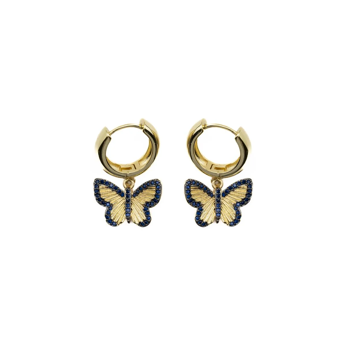 Pendientes Arru acabado oro 18k - Arru AZUL - Image 2