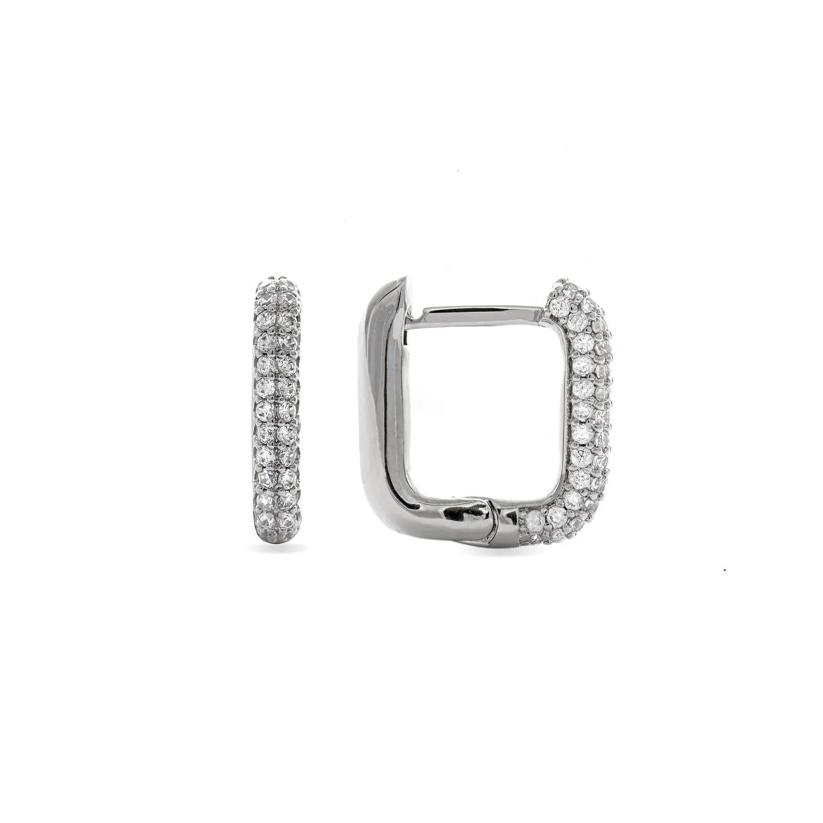Pendientes Ashed acabado en Rodio - Ashed GRIS