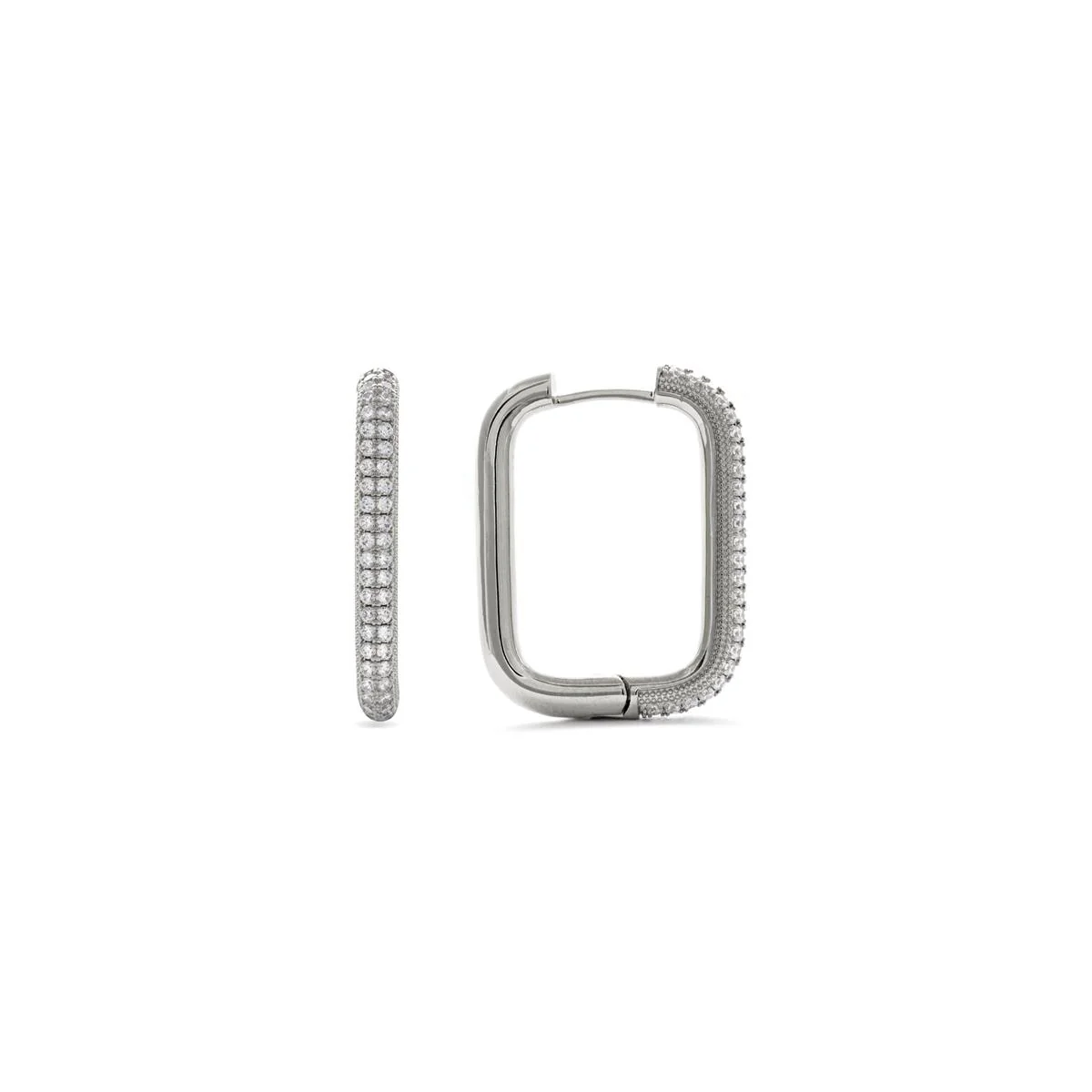 Pendientes Ashed acabado en Rodio - Ashed GRIS