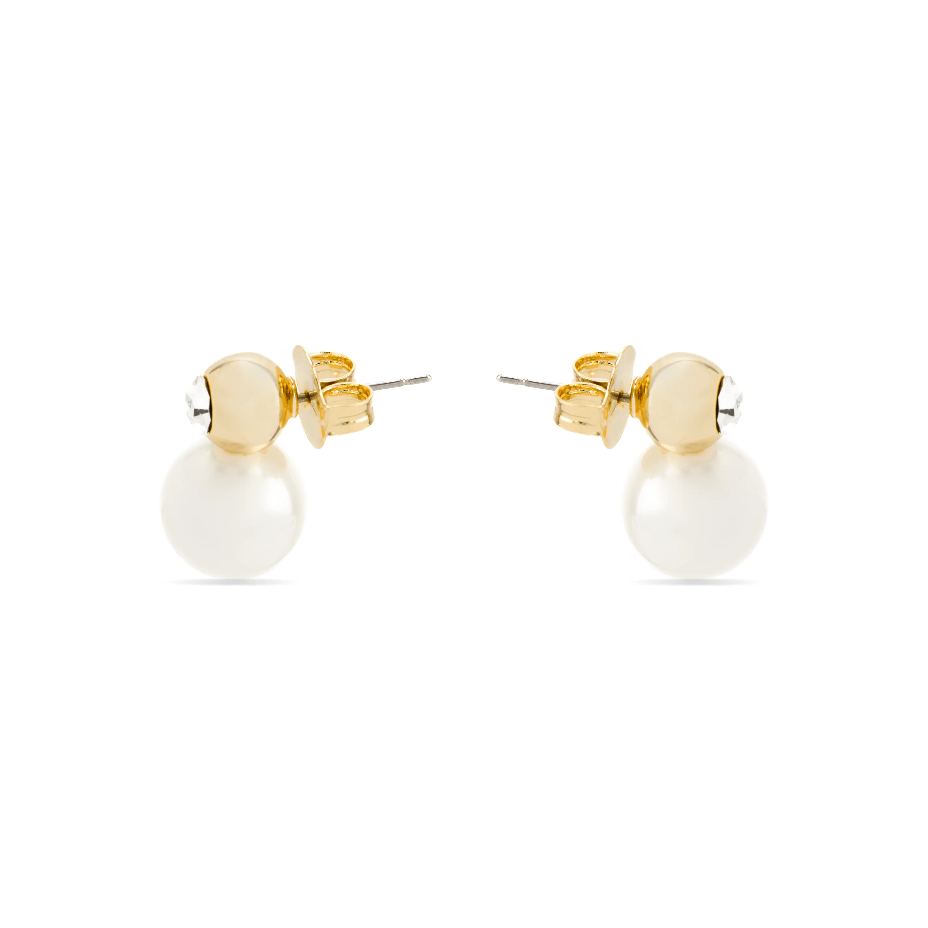 Pendientes con Perla Blanca acabado oro 18k - Asny - Image 3