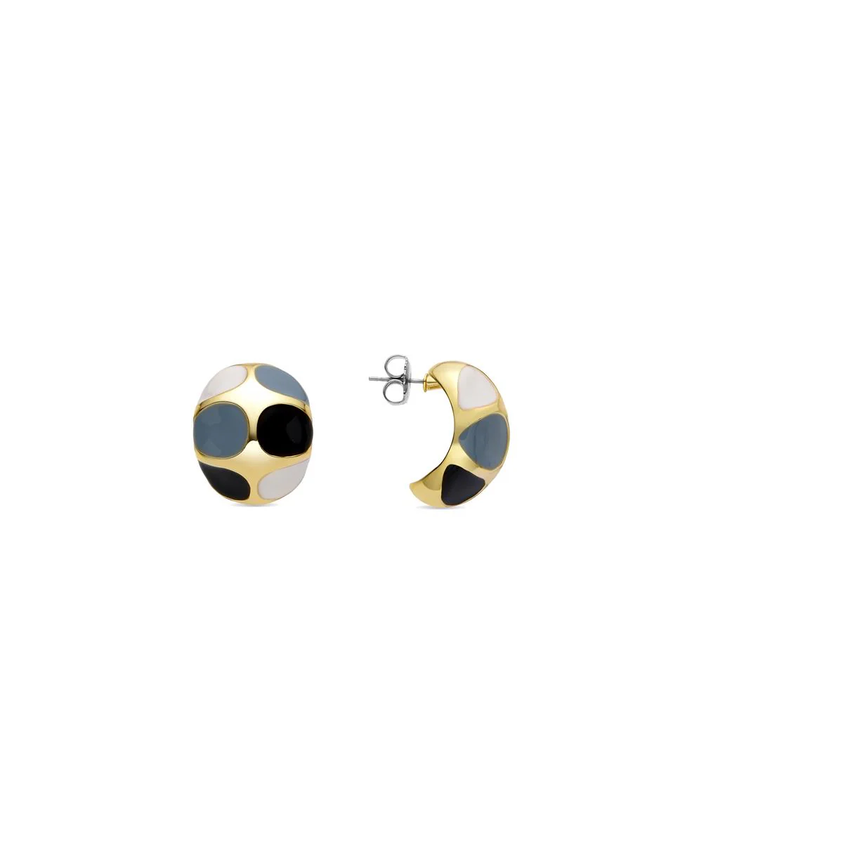Pendientes Athena acabado en oro 18k - Athena NEGRO