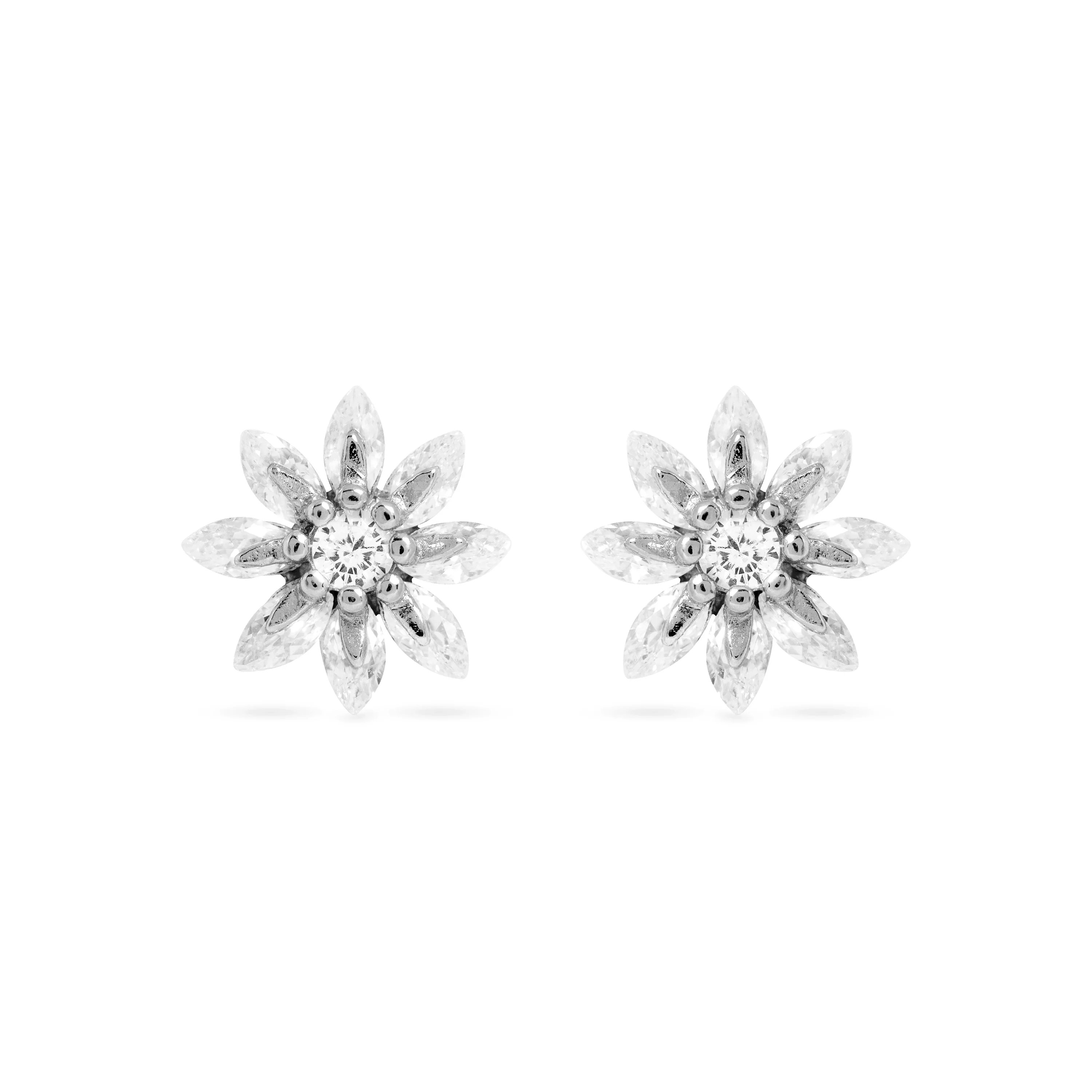 Pendientes de Plata de Ley 925 con Circonita Brillante acabados en rodio - Aul