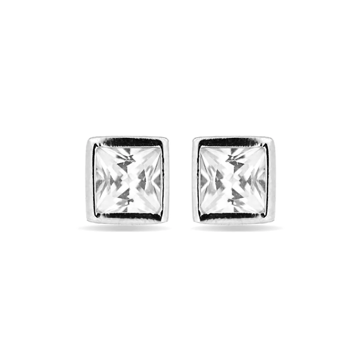 Pendientes Essential Plata y Cz Brillante - Aulfan BLANCO