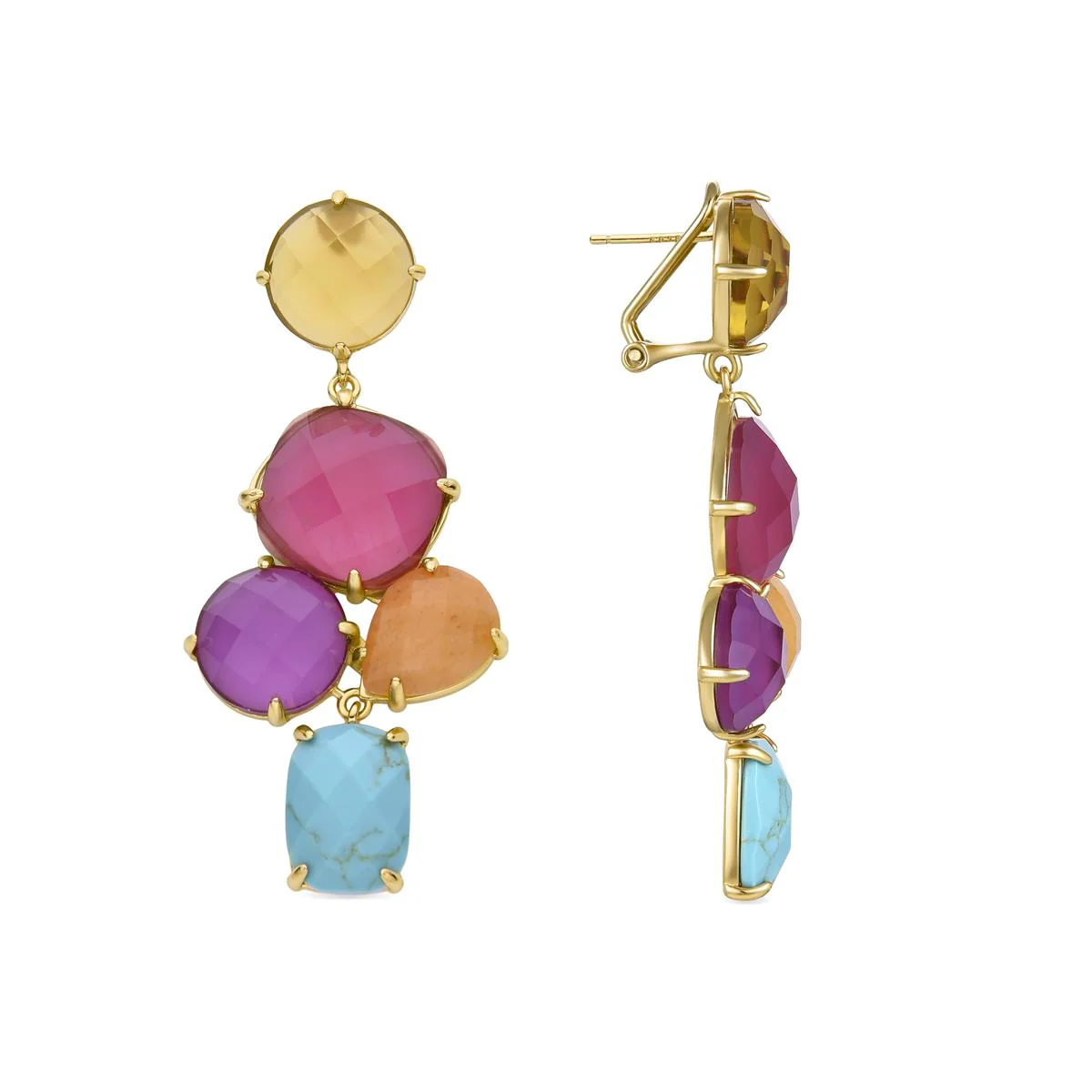 Pendientes Ayra Plata De Ley 925 - Ayra MULTICOLOR
