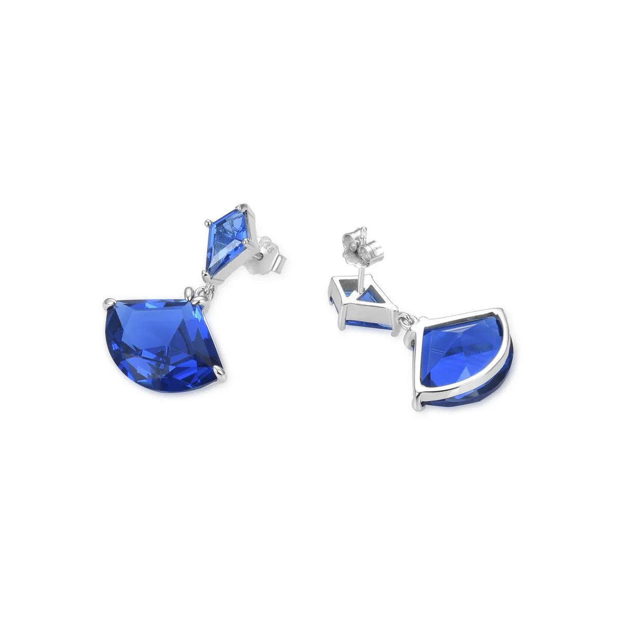 Pendientes Babbu Plata De Ley 925 - Babbu AZUL - Image 3