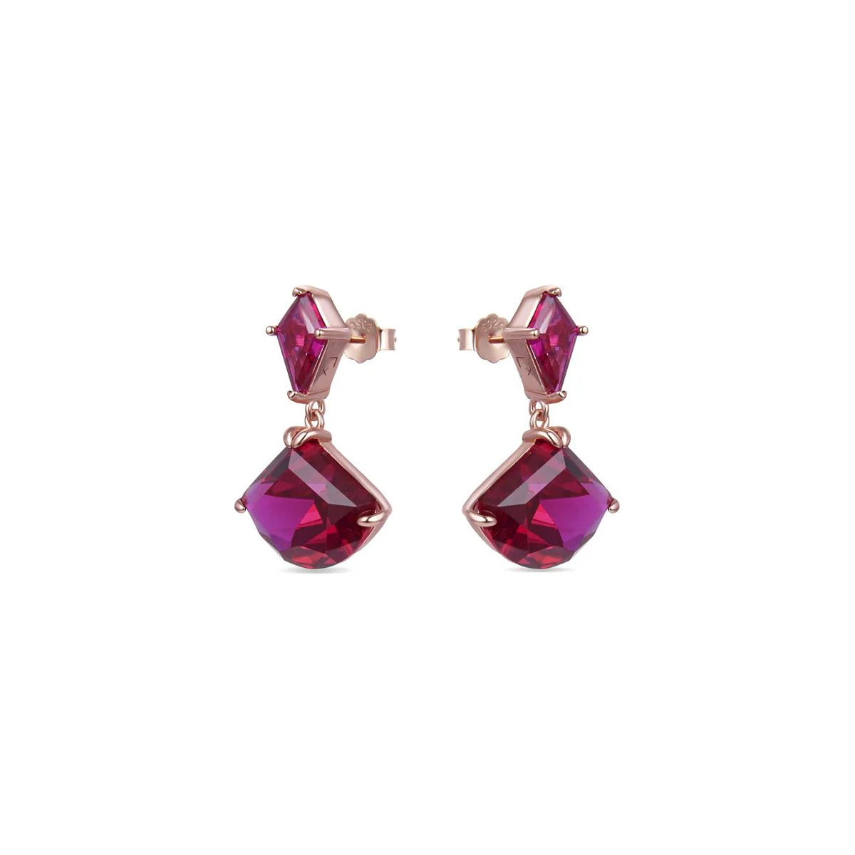 Pendientes Babbu Plata De Ley 925 - Babbu ROJO - Image 2
