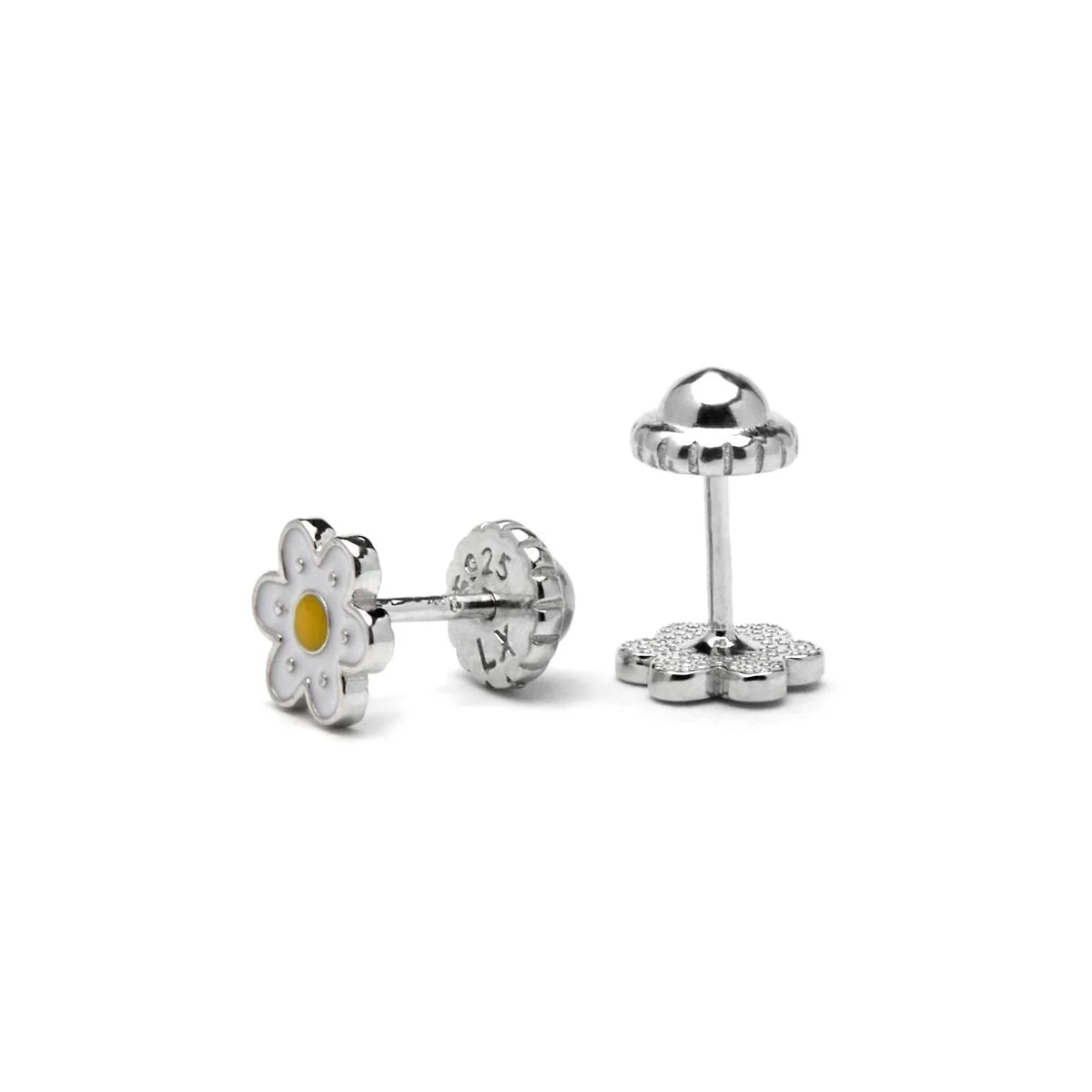 Pendientes Bakio Plata de Ley 925 - Bakio BLANCO - Image 3