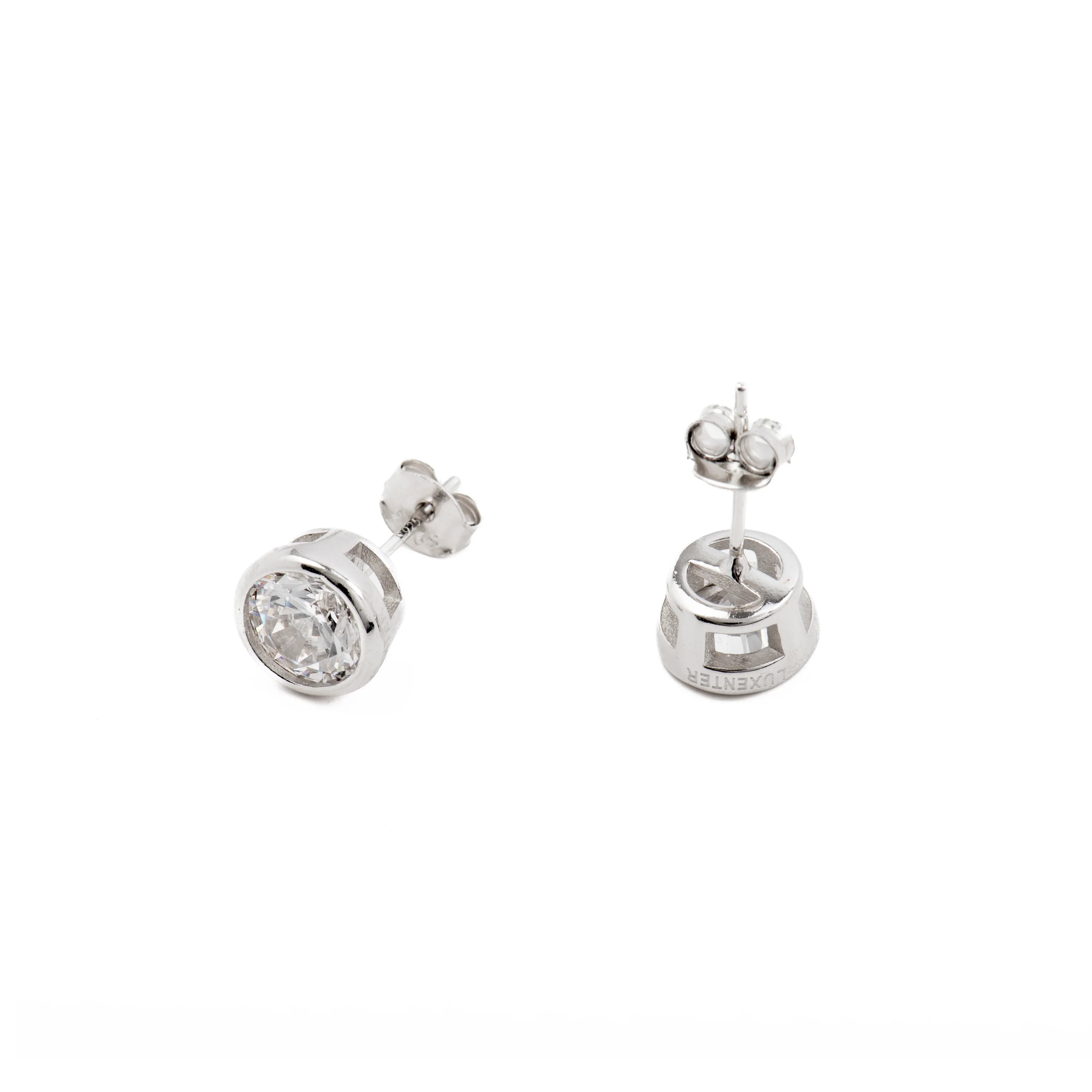 Pendientes de Plata de Ley 925 con Circonita Brillante acabado Rodio - Basili - Image 4