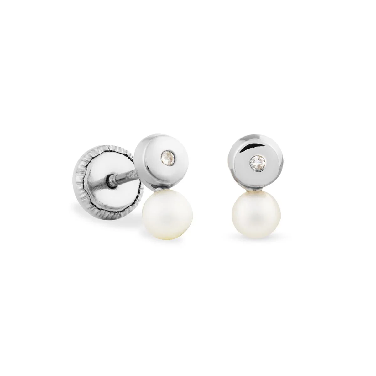 Pendientes Luxenter Oro De Ley De 18 Quilates - Bedu BLANCO