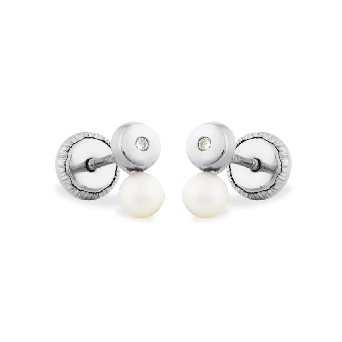 Pendientes Luxenter Oro De Ley De 18 Quilates - Bedu BLANCO - Image 2